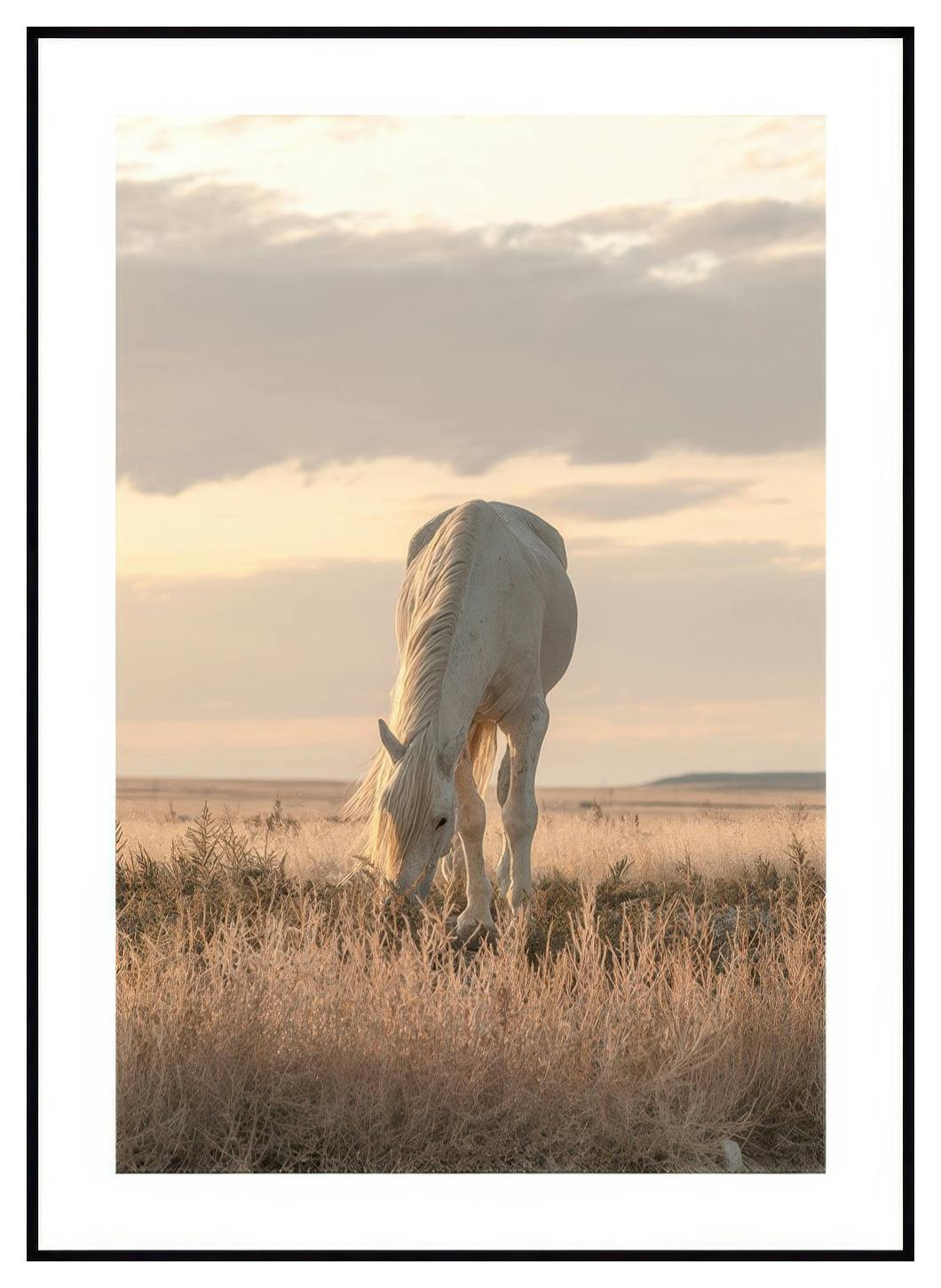 Koń Na Tle Zachodzącego Słońca Plakat (30x40 cm) - Poster Store