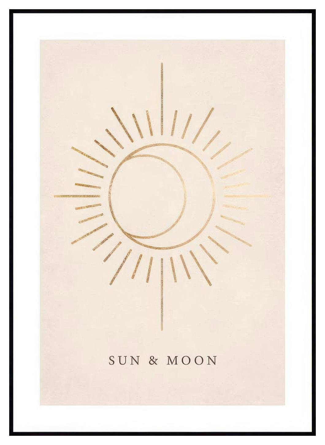 Zon & Maan Poster (21x30 cm) - Poster Store