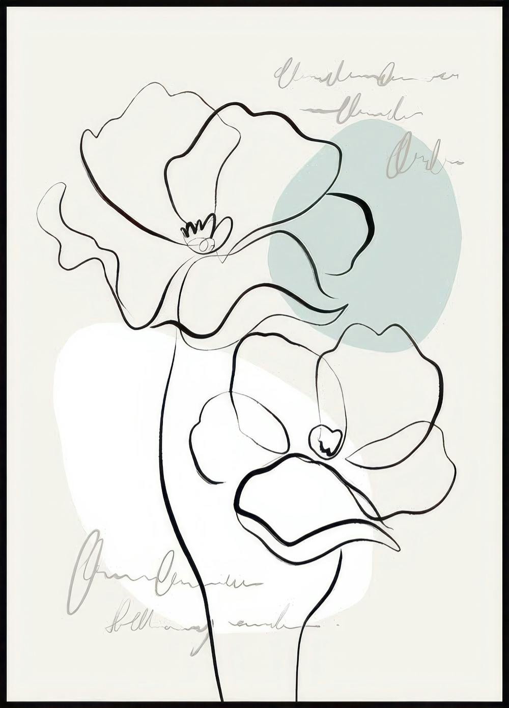 Line Art Fleur No2 Poster 0