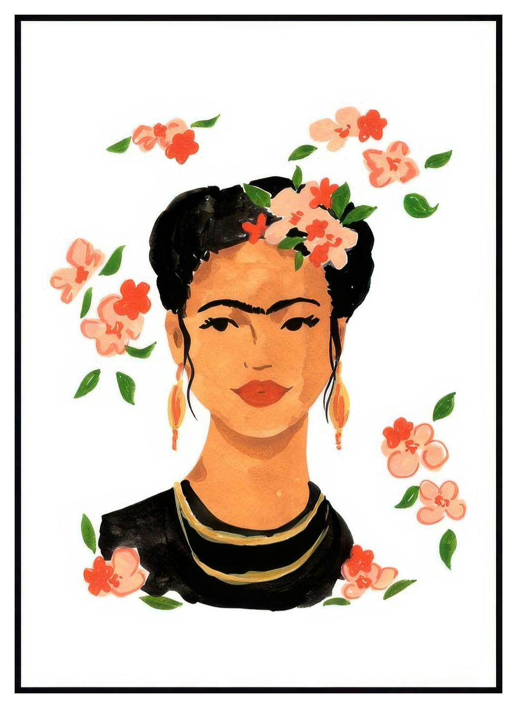 Frida Fleurs Poster (30x40 cm) - Poster Store