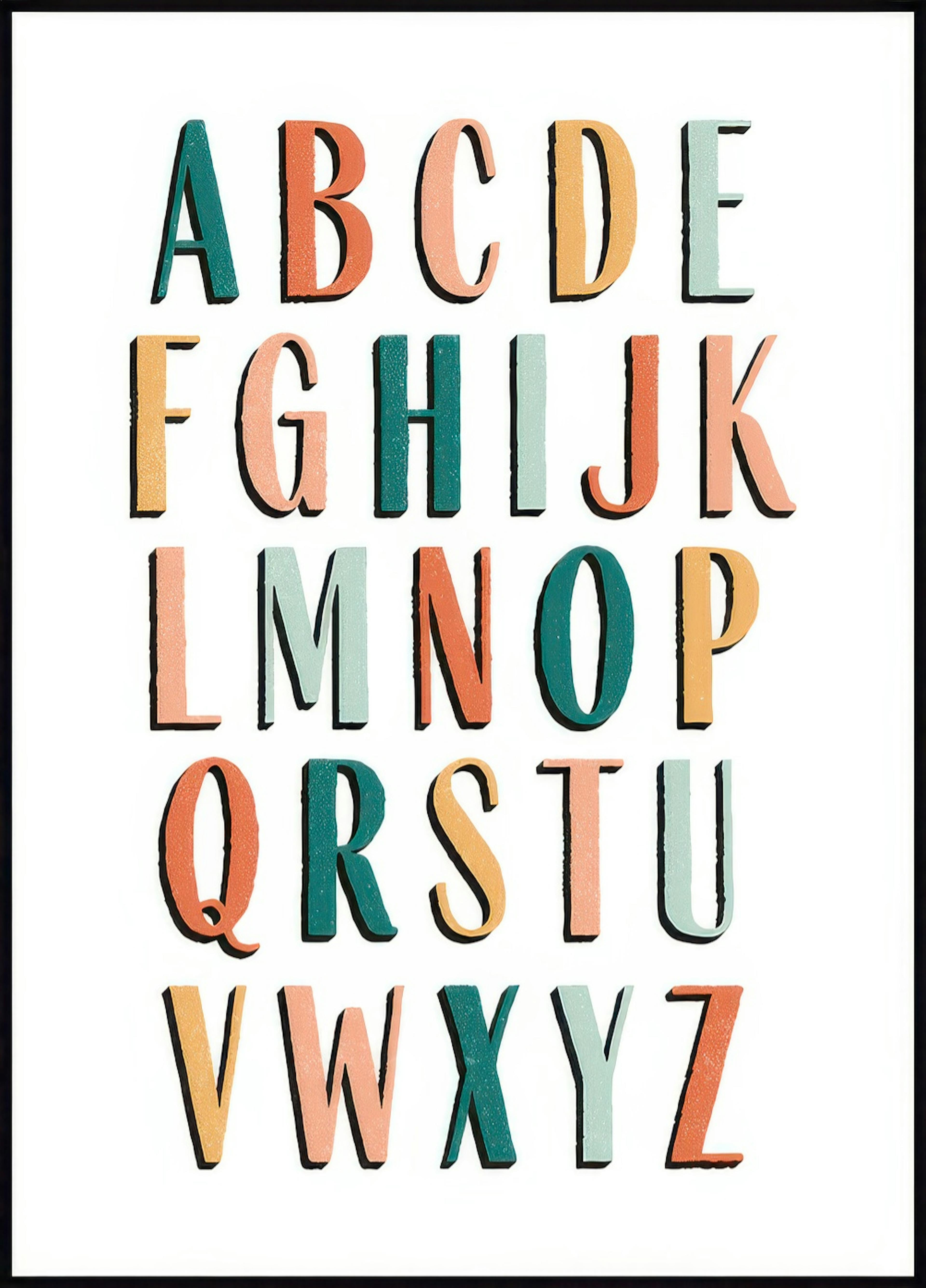Colourful Alphabet Poster 0