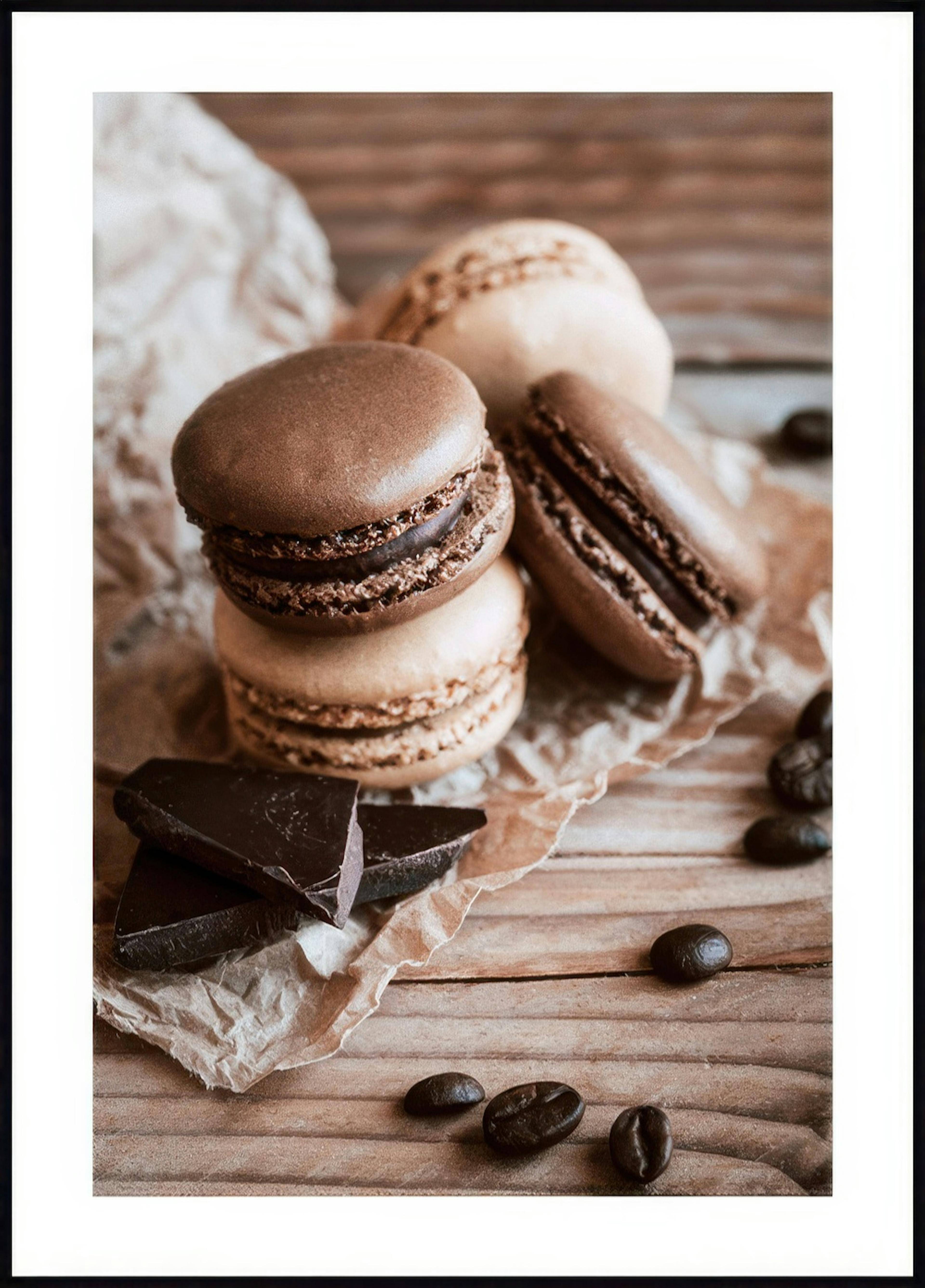 Chocolate Macarons Poster 0