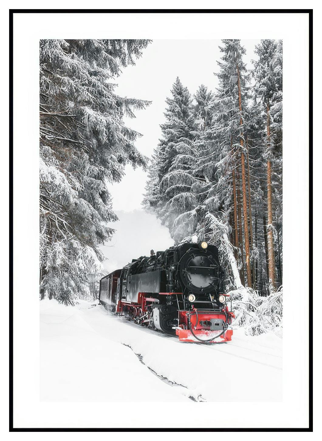 Winter Train Poster (50x70 cm) - Poster Store