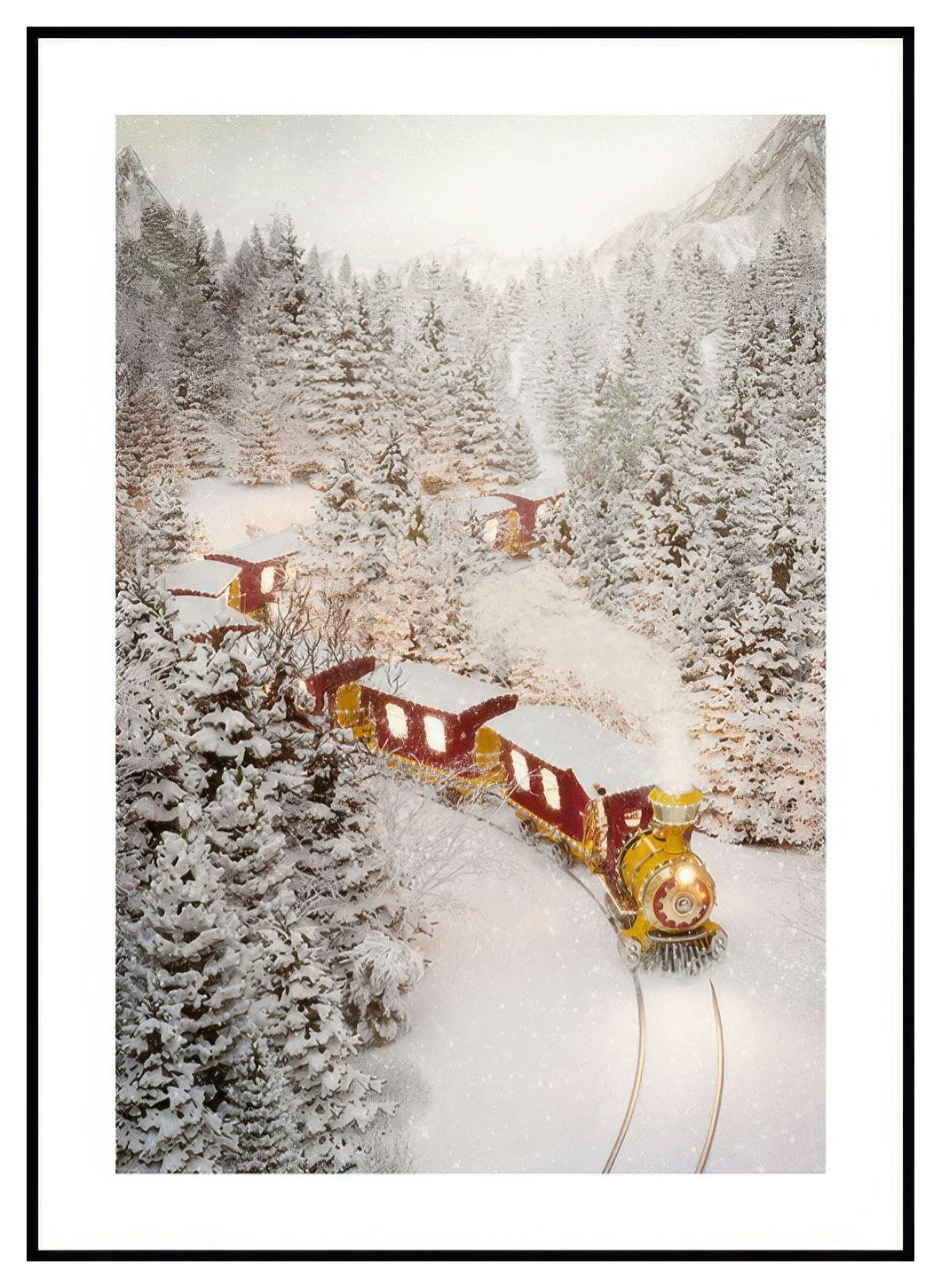 Wakacyjny plakat z pociągiem (40x50 cm) - Poster Store