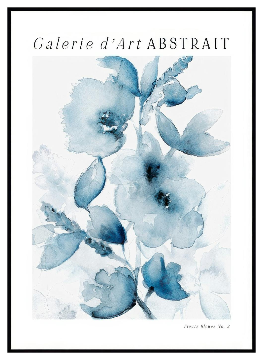 Fleurs Bleues No2 Poster (21x30 cm) - Poster Store