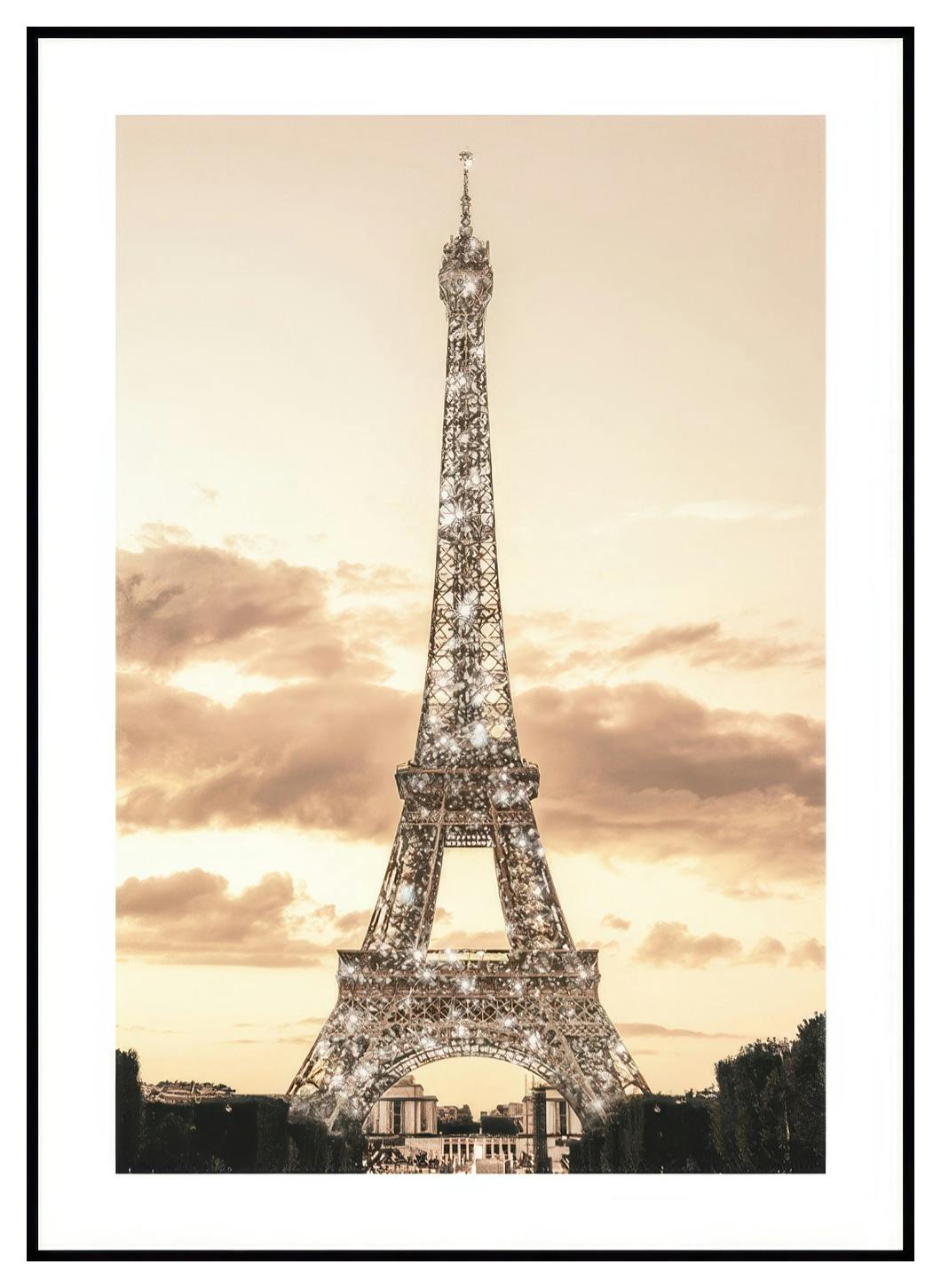 Plakat z błyszczącą wieżą Eiffla (30x40 cm) - Poster Store