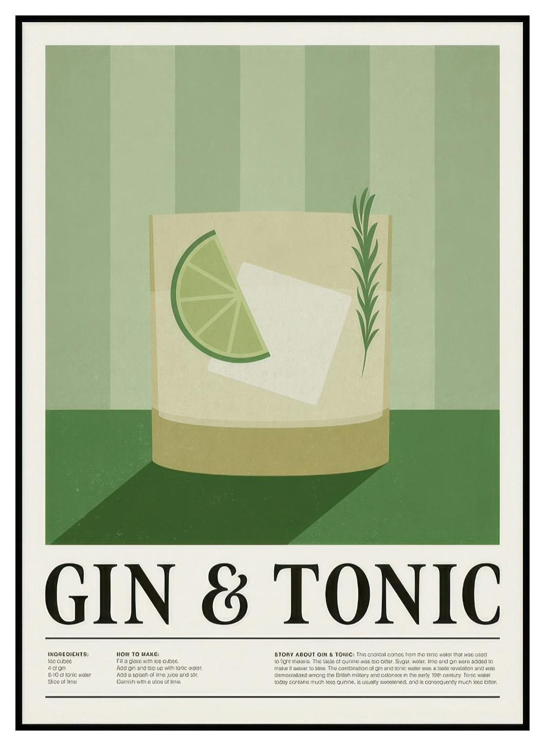 Gin-tonic poster (30x40 cm) - Poster Store