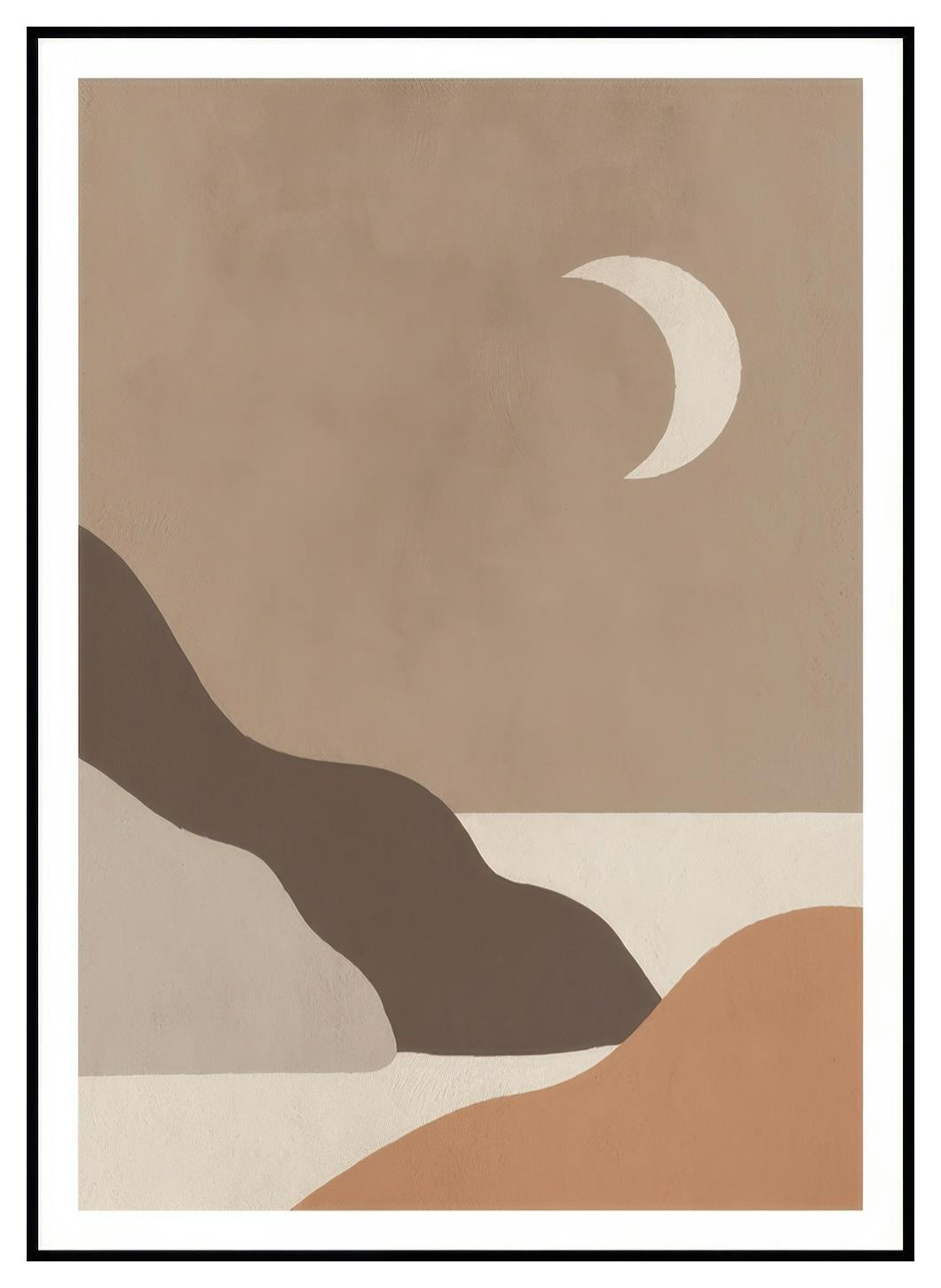 Landschap bij schemering Poster (21x30 cm) - Poster Store