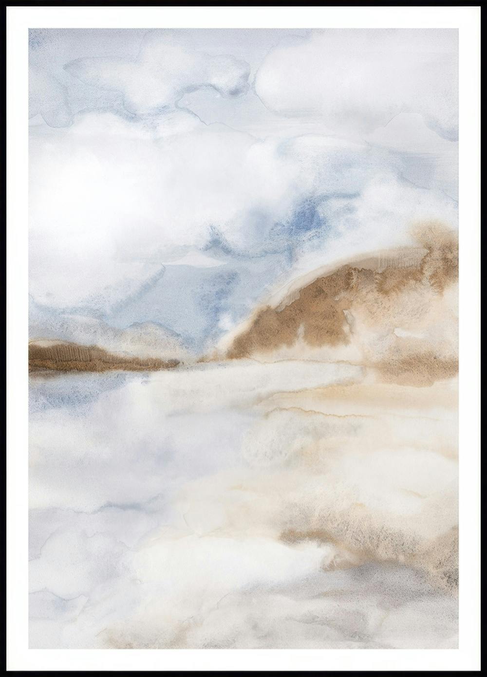 Aquarelle Bleue No2 Affiche 0