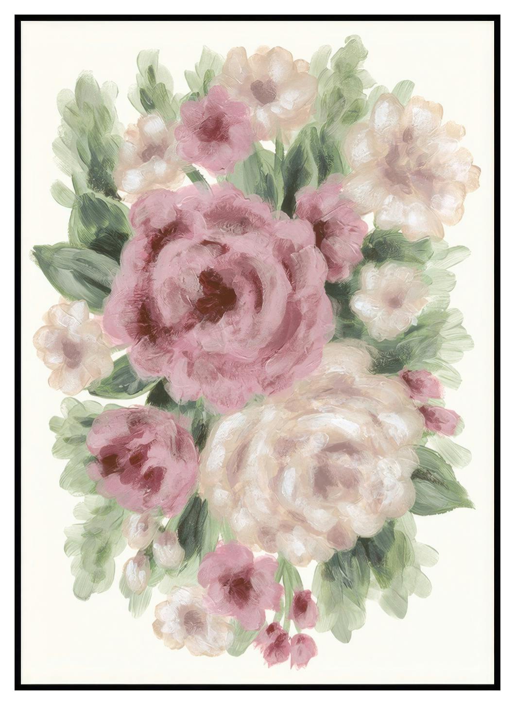Geschilderde rozen Poster (30x40 cm) - Poster Store