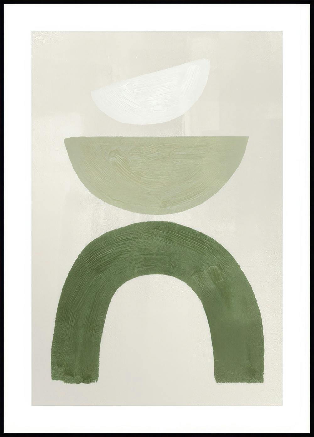 Green Graphic Shapes No1 Poster 0