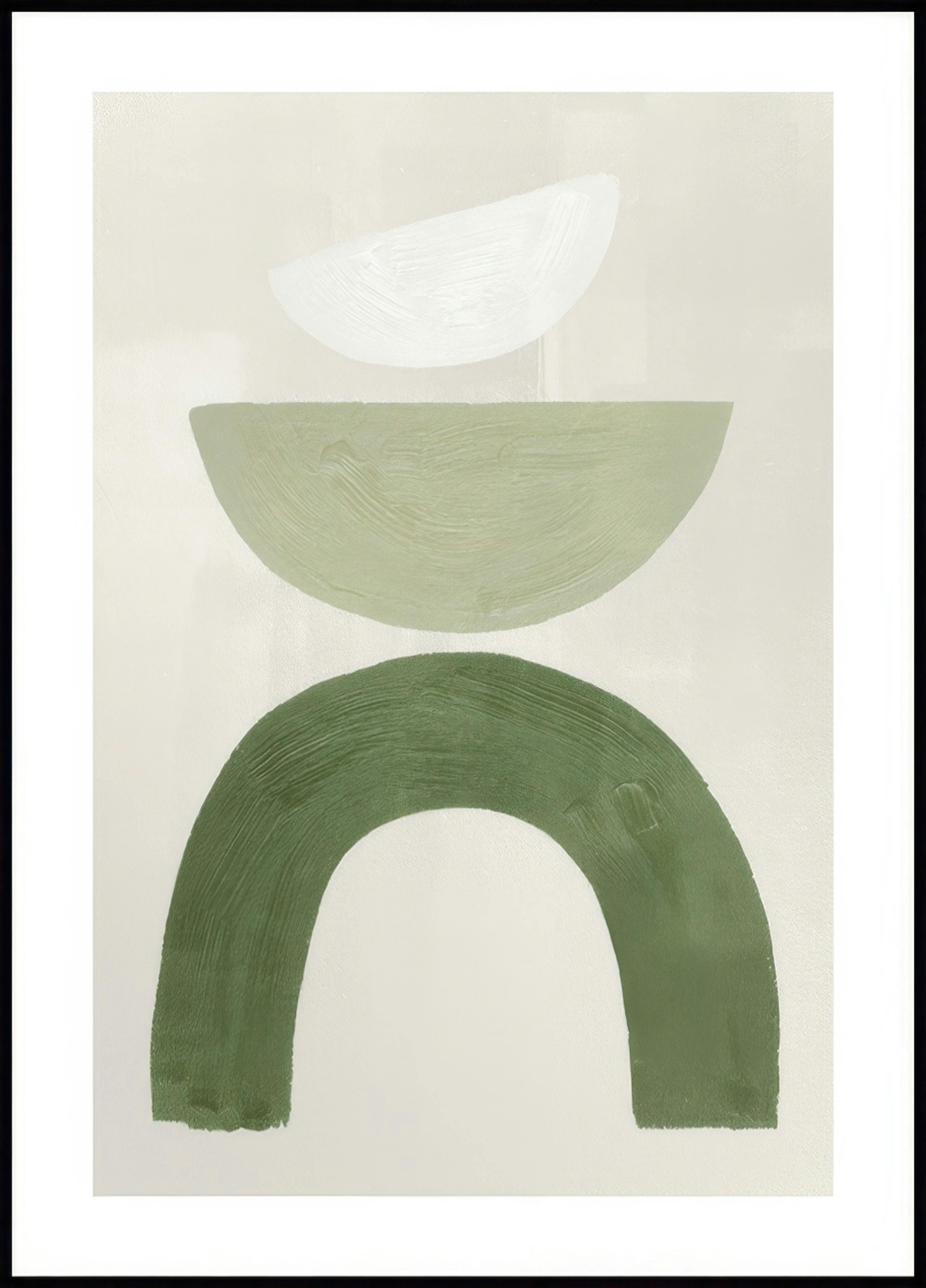 Grüne grafische Formen No1 Poster 0