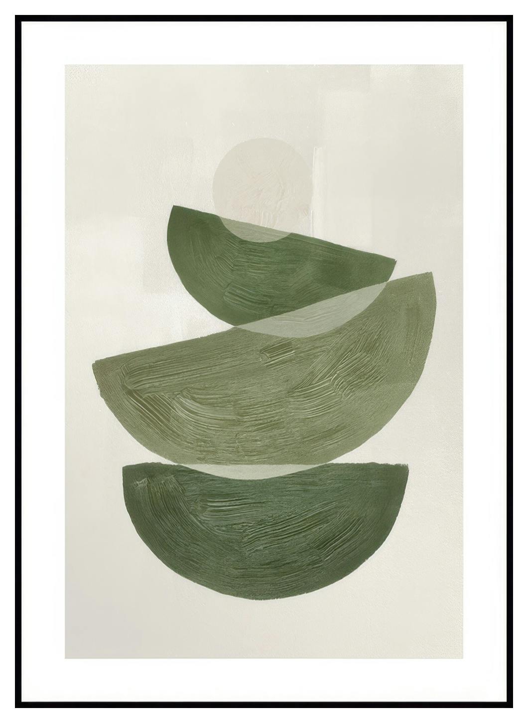 Green Graphic Shapes No2 Poster (40x50 cm) - Poster Store