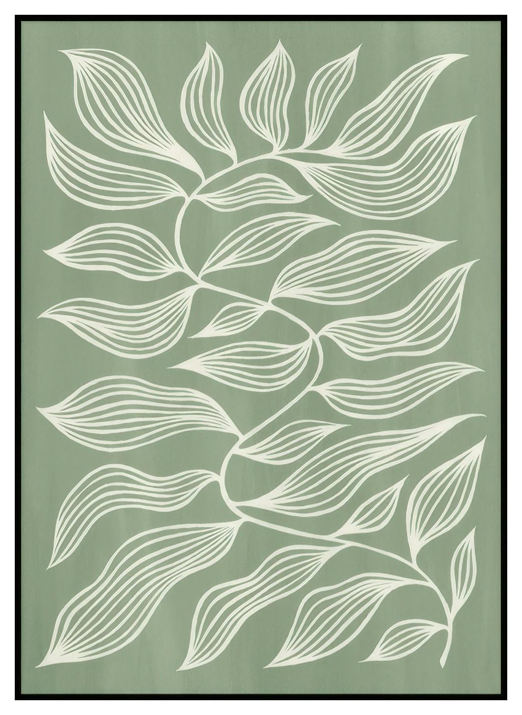 Groene botanische poster (21x30 cm) - Poster Store
