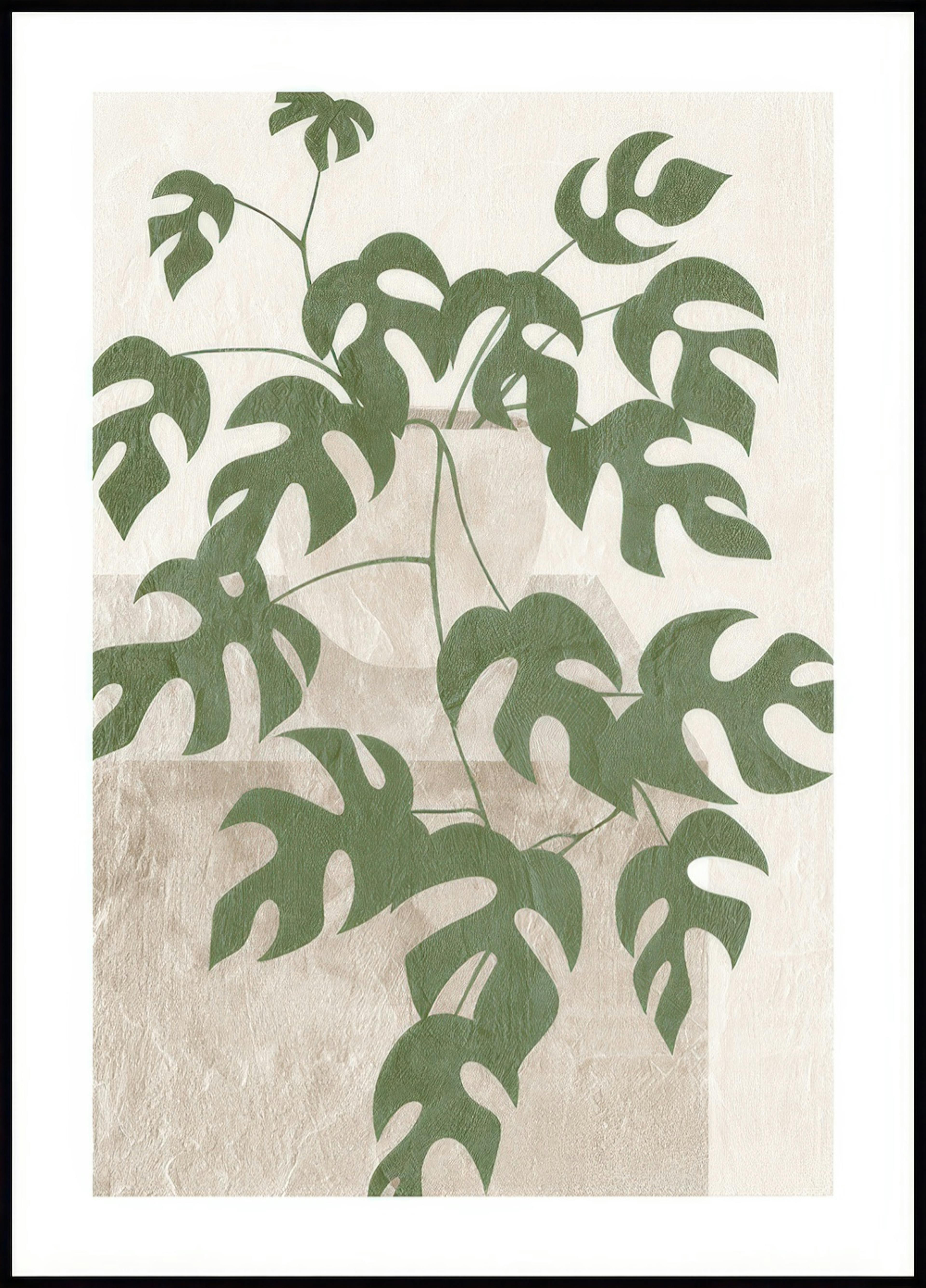 Monstera Illustration Poster 0