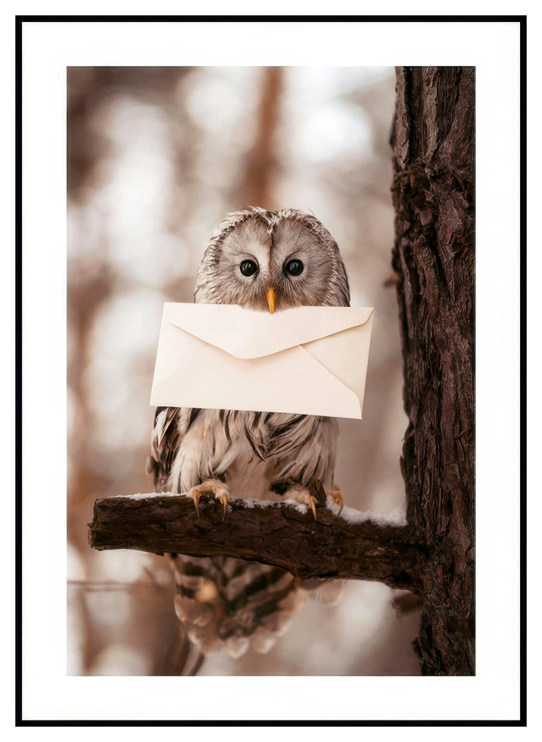 Brev Ugle Plakat (30x40 cm) - Poster Store