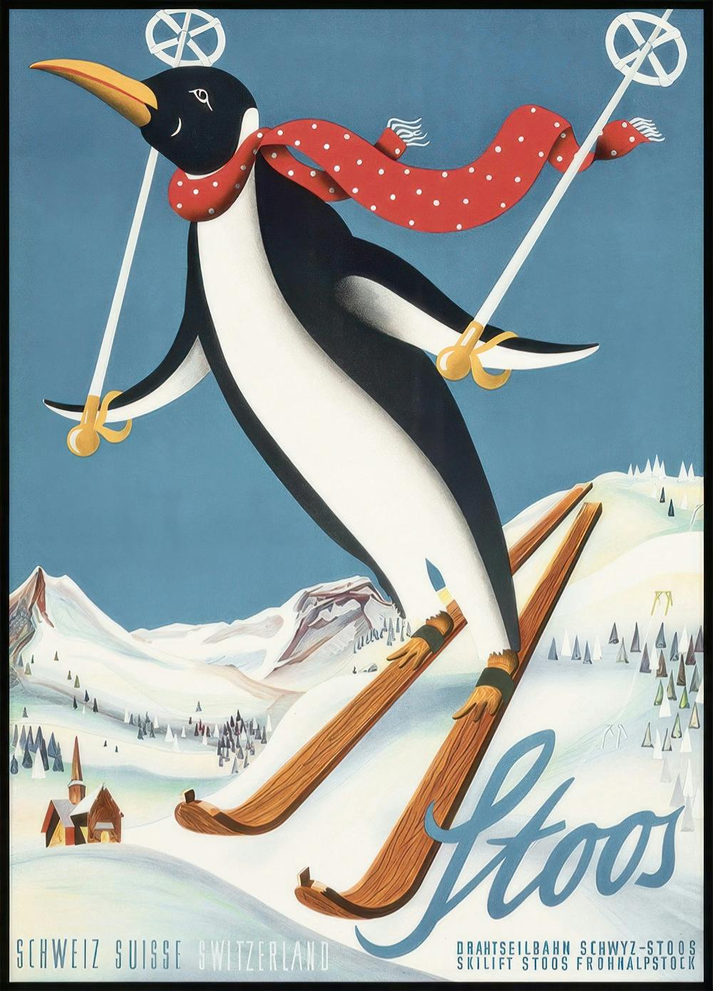 Vintage Stoos Pinguin Poster 0