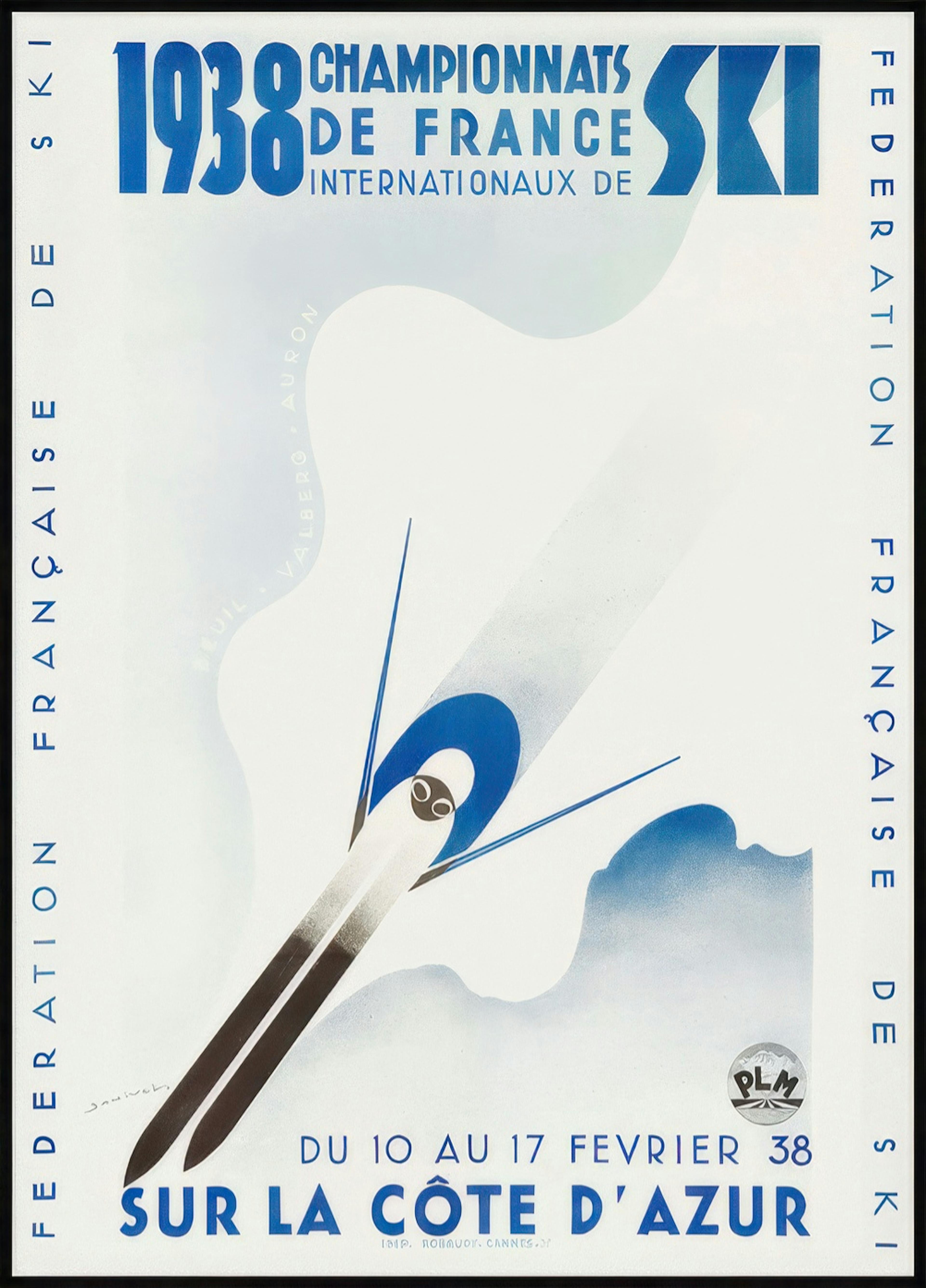 Vintage French Ski Poster 0