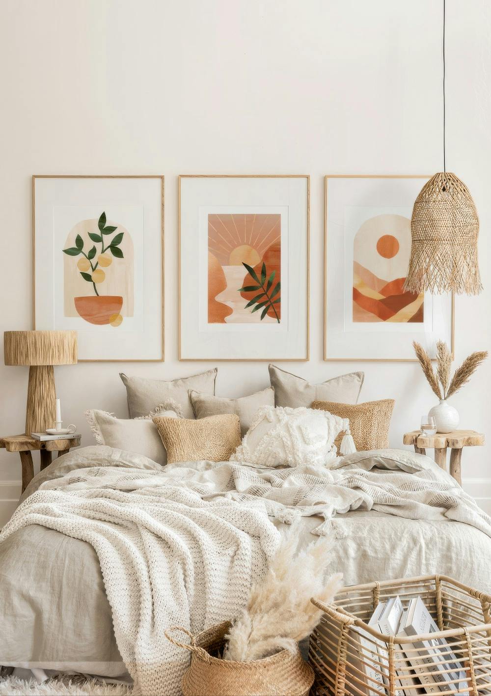 Abstract Sunset Trio Lot de Posters (30x40 cm) - Poster Store