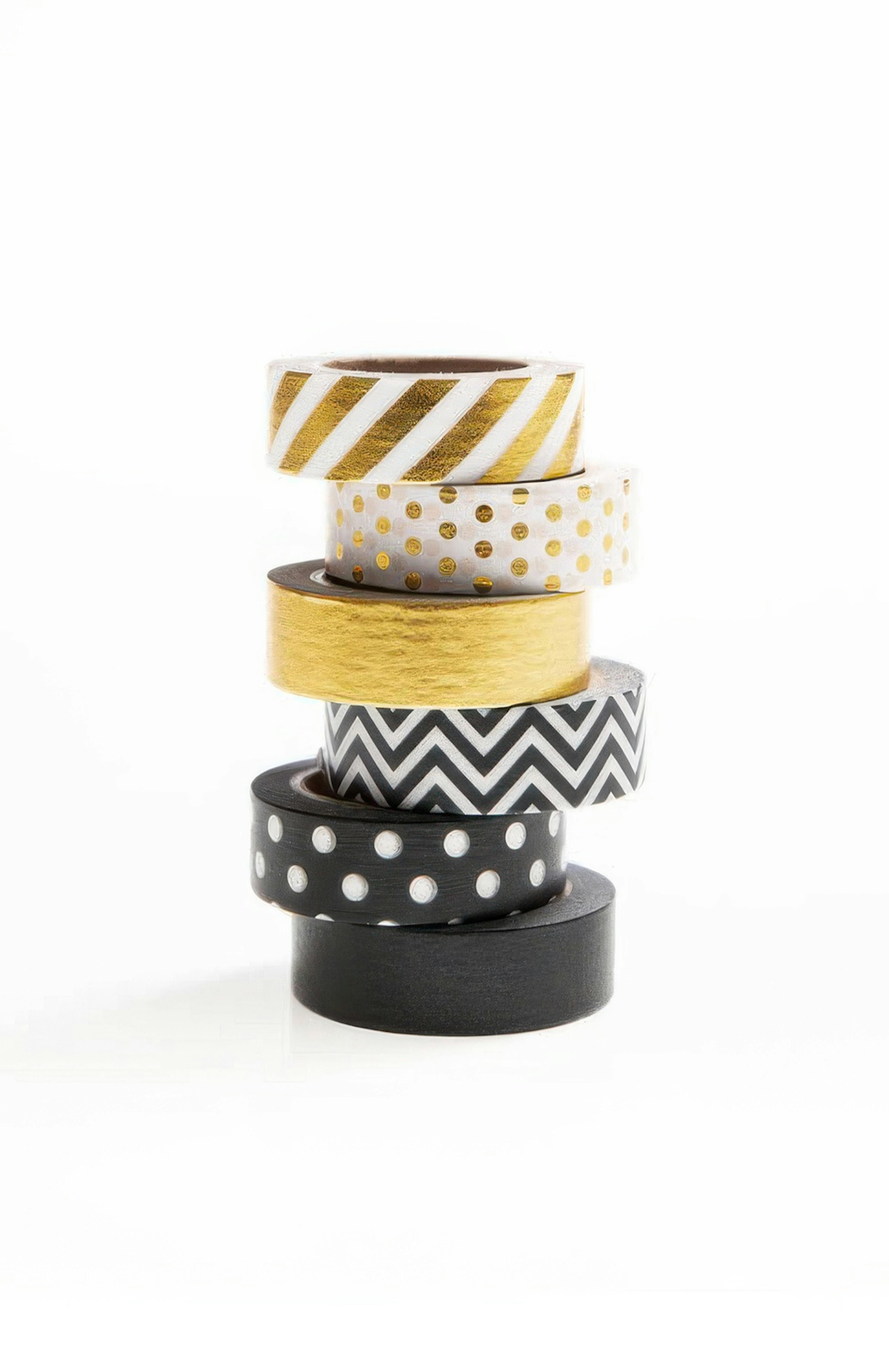 washi tape, white/black zigzag thumbnail
