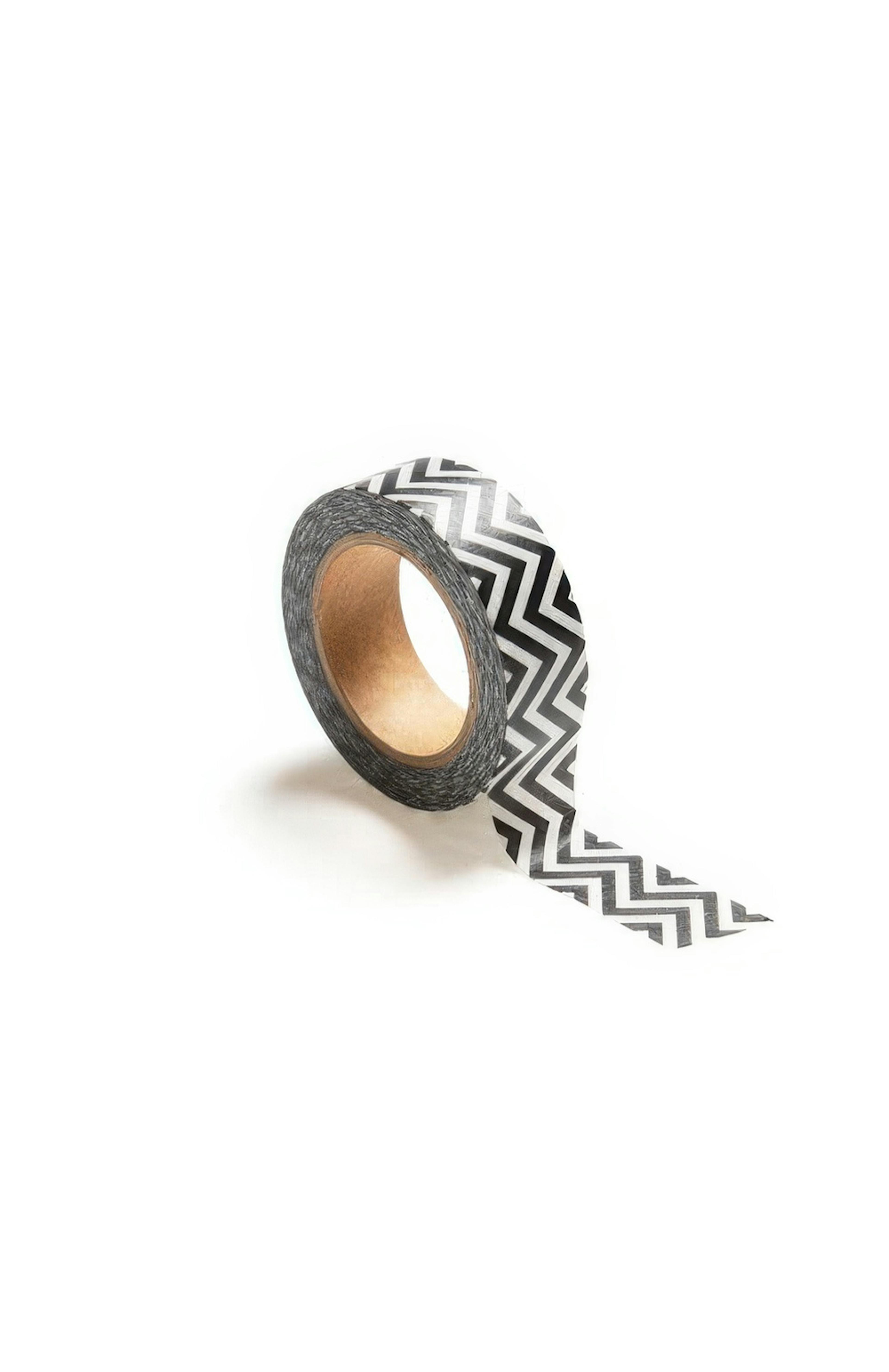 washi tape, white/black zigzag thumbnail