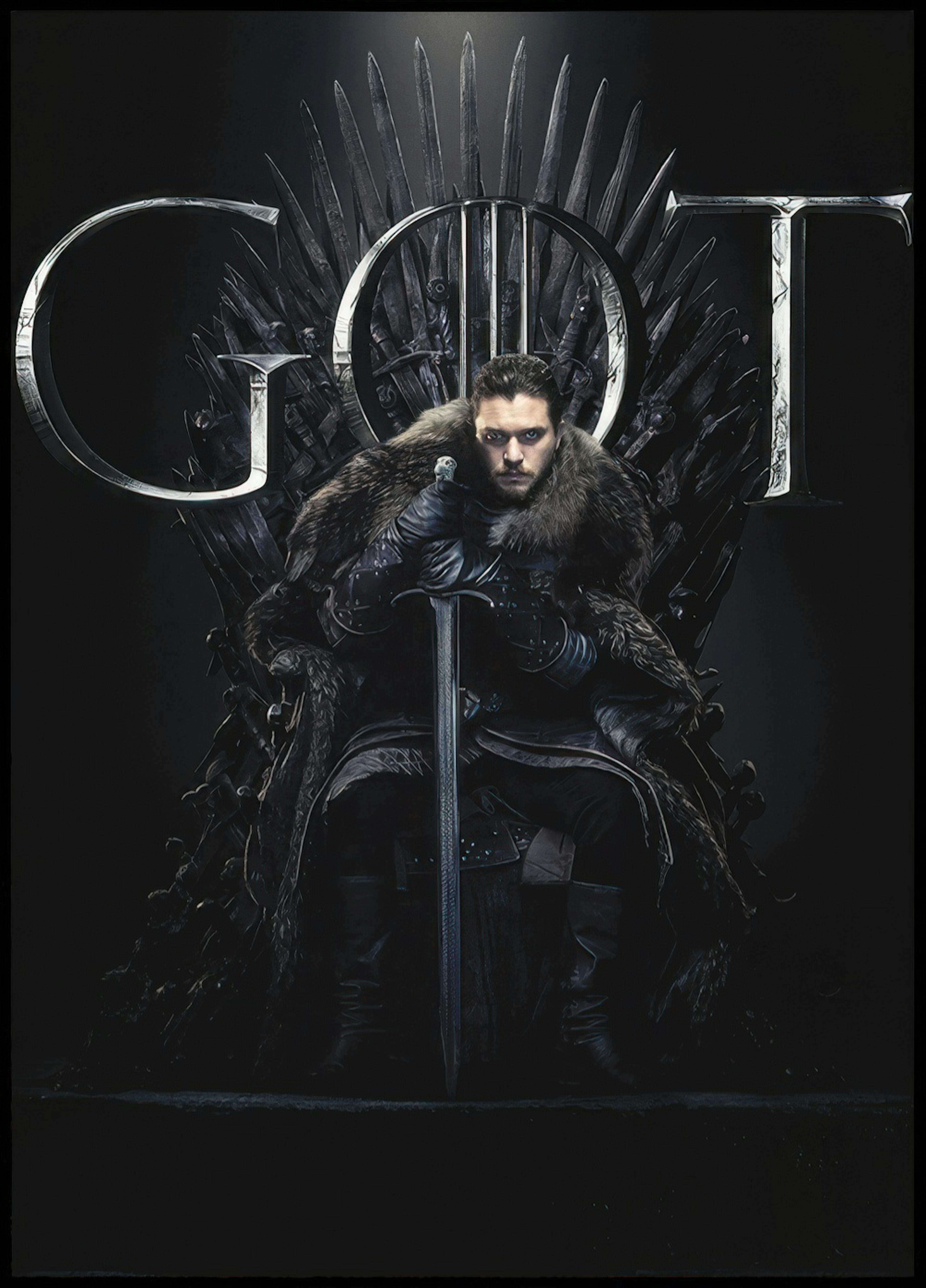 Game of Thrones™ - Jon Snow on the Throne Poster 0