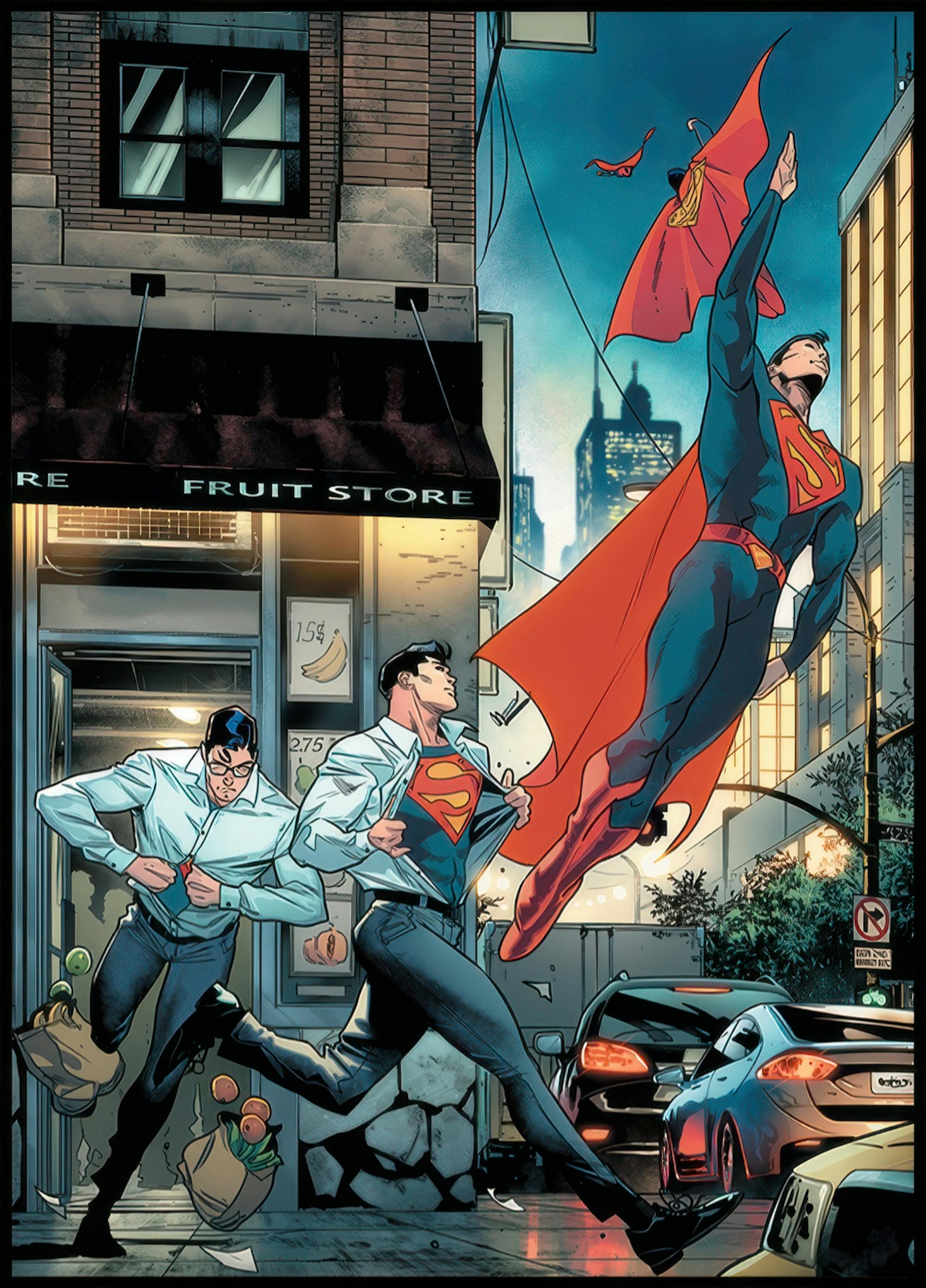Superman™ - Clark Kent Changing Poster 0