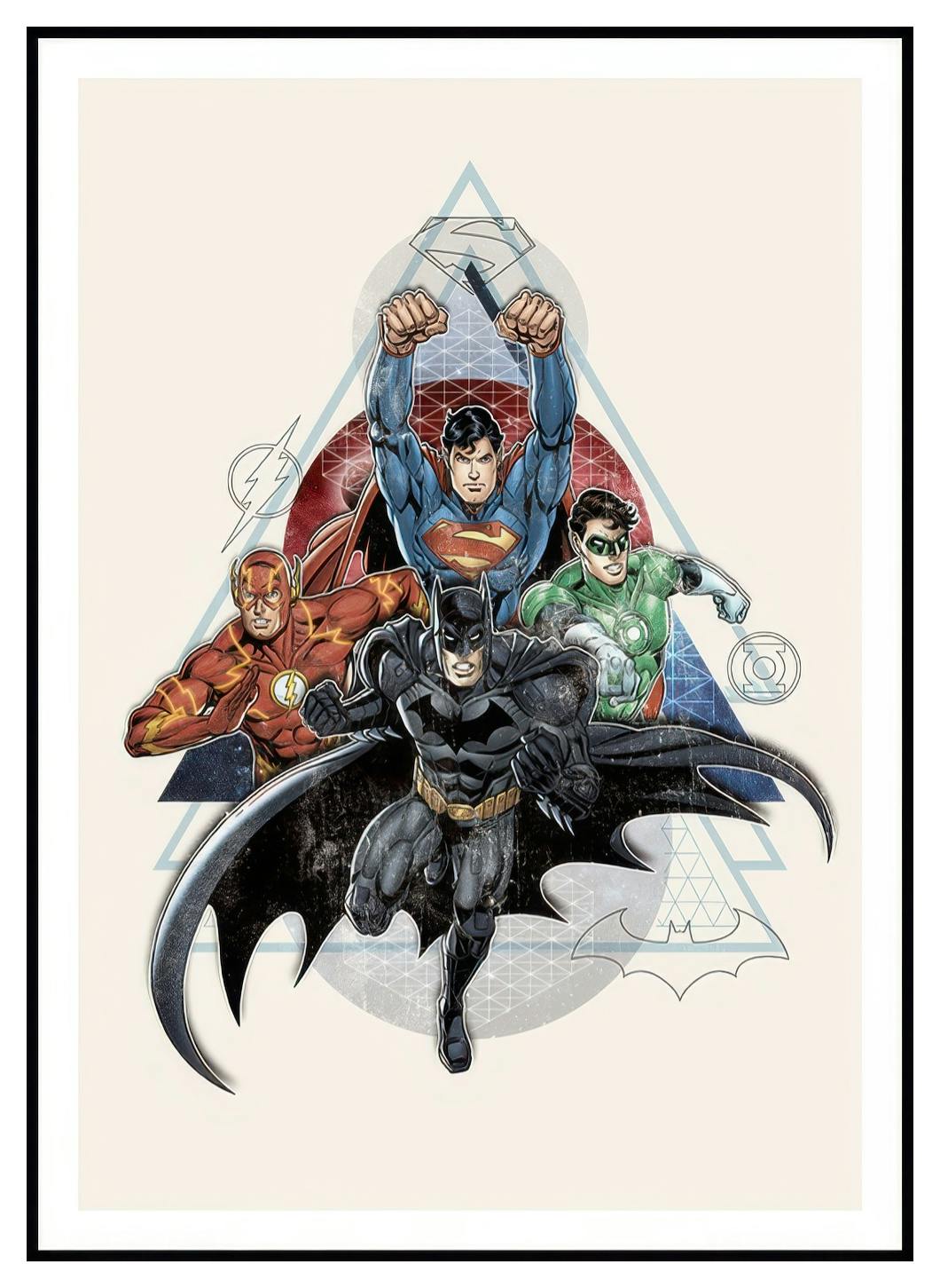 Justice League™ - Vintage Affiche (30x40 cm) - Poster Store