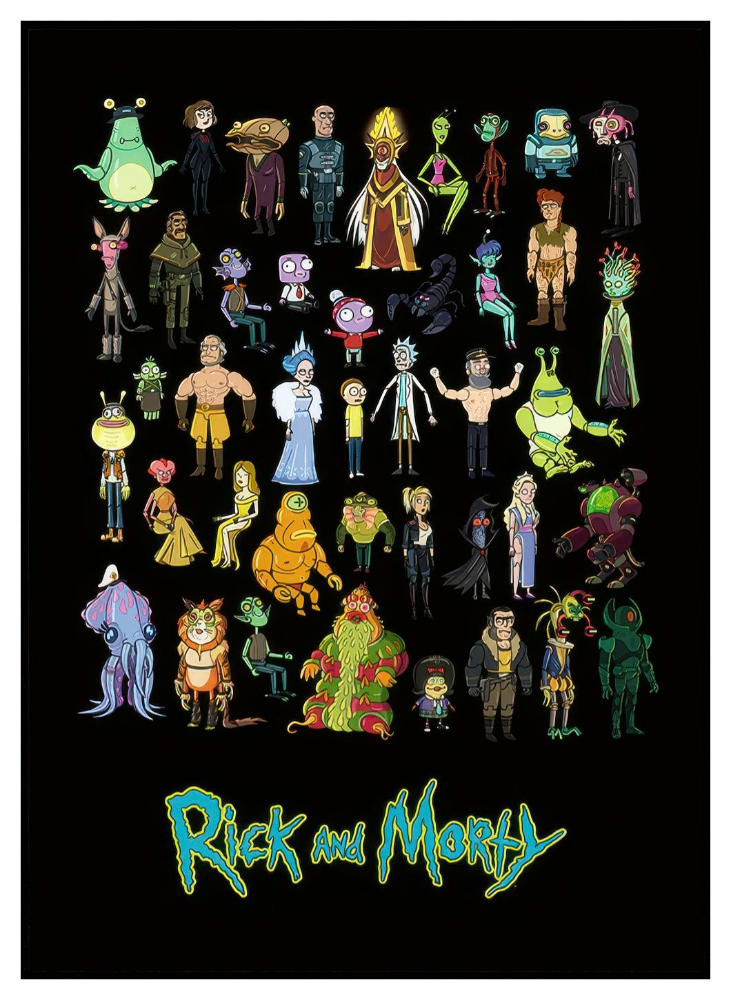 Rick and Morty™ Characters Poster (50x70 cm) - Poster Store
