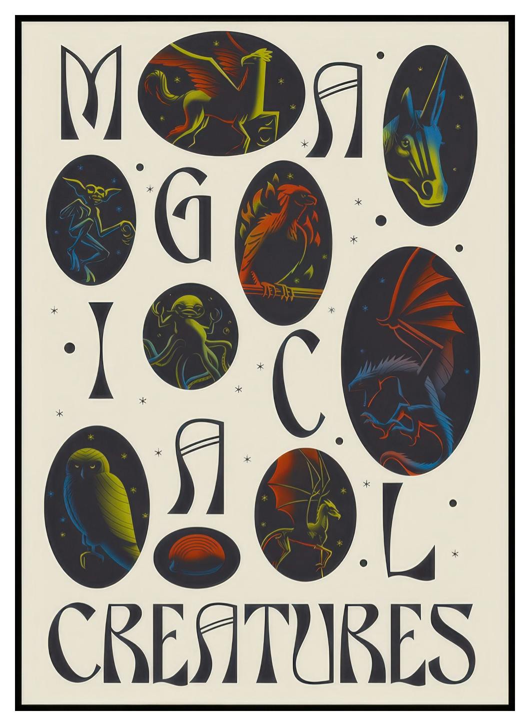 Harry Potter™ - Magical Creatures Poster (50x70 cm) - Poster Store