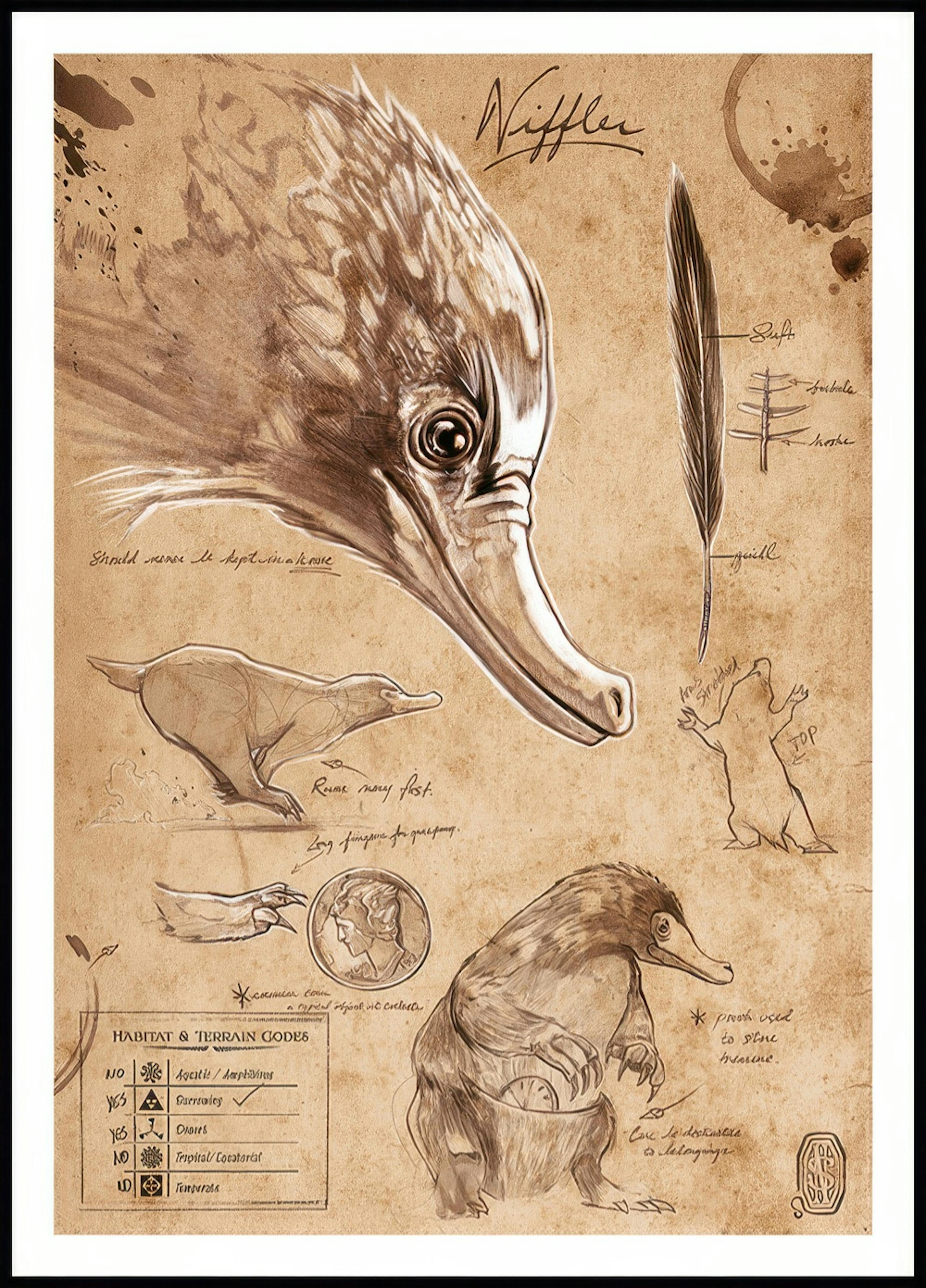 Fantastic Beasts™ - Niffler Sketch Poster 0