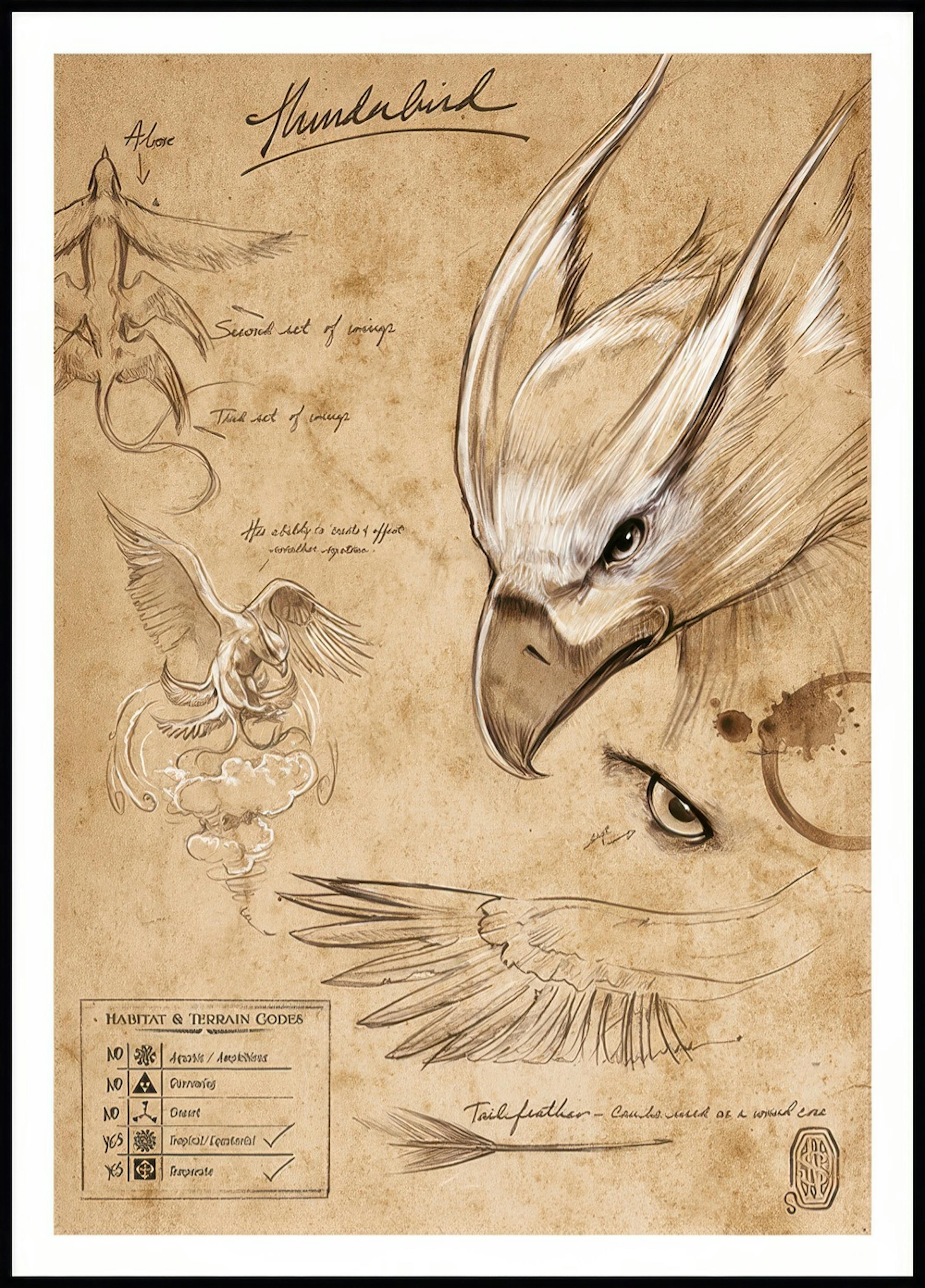 Fantastic Beasts™ - Thunderbird Sketch Poster 0
