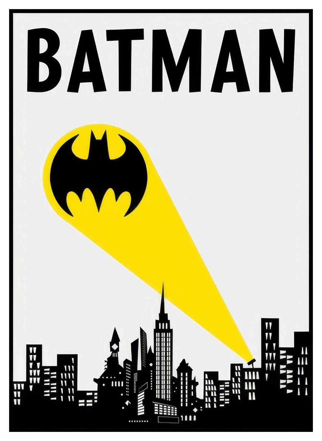 Batman™ - Logo over Gotham City Poster (30x40 cm) - Poster Store