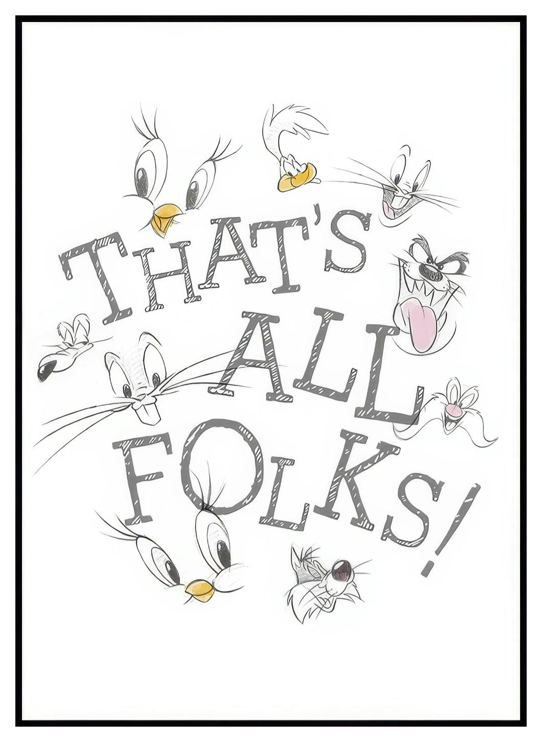 Looney Tunes™ - That’s All Folks Poster (50x70 cm) - Poster Store