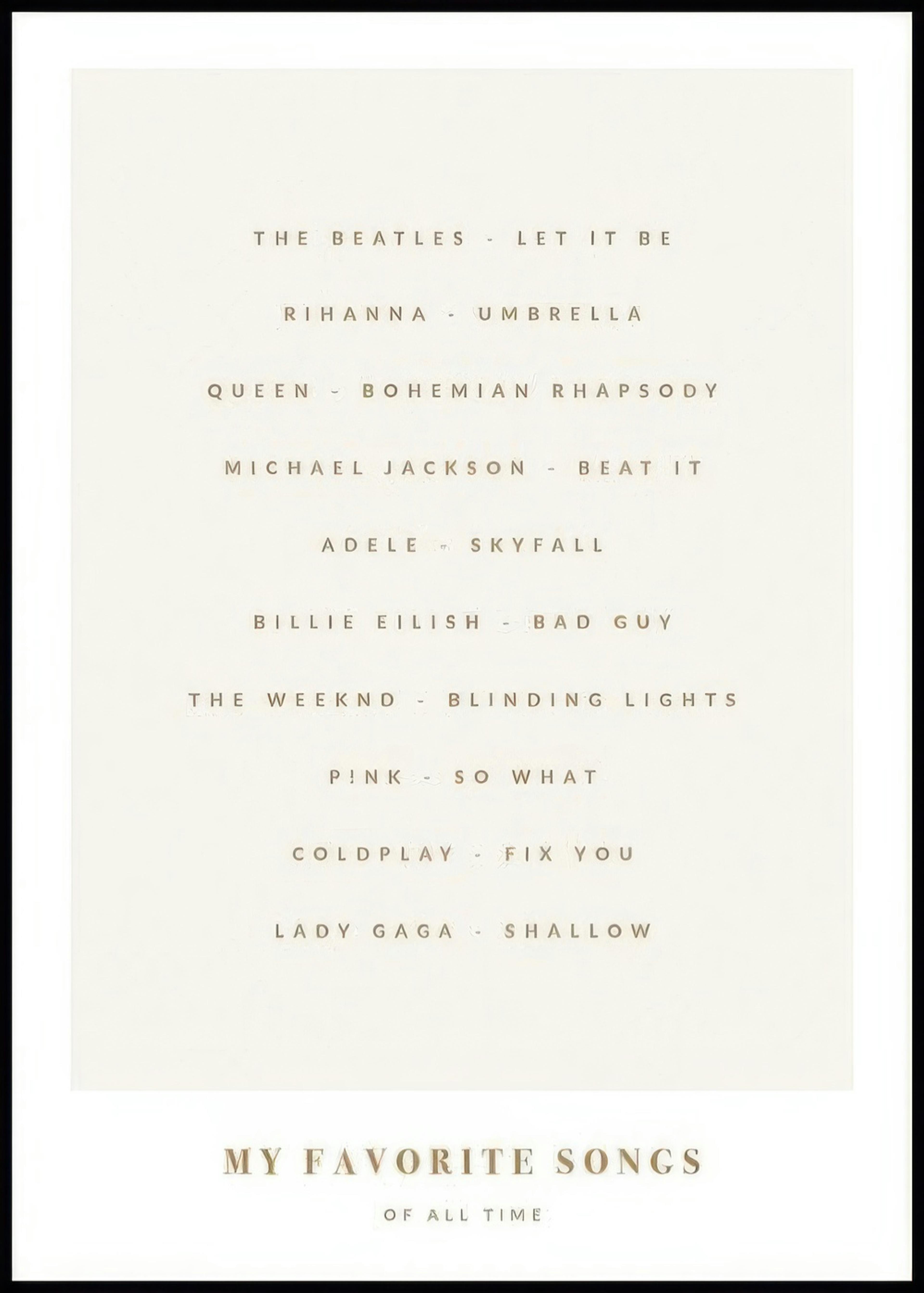 My Favorite Songs Beige persoonlijke poster 0
