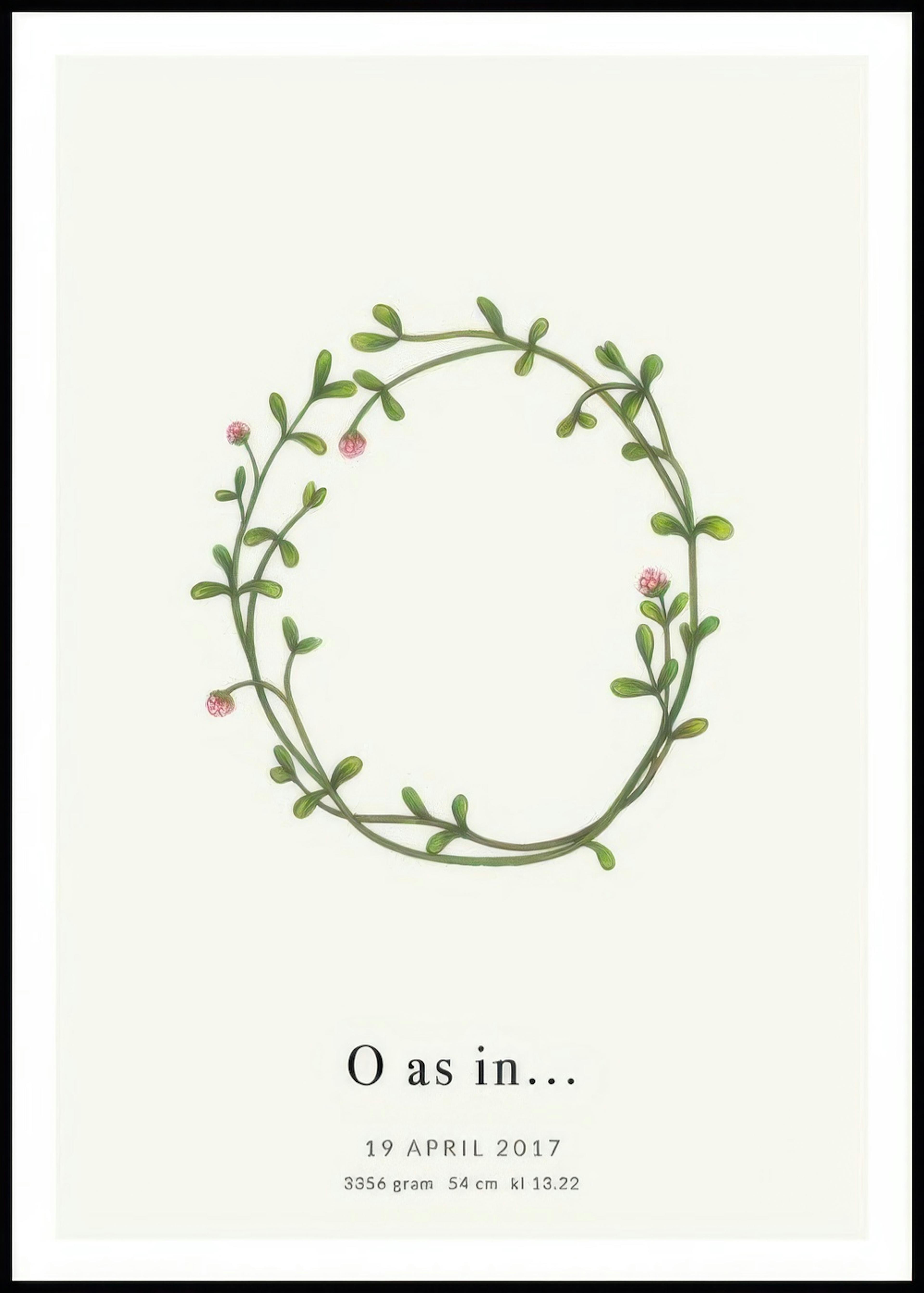 Botanic Letter O Personal Poster 0