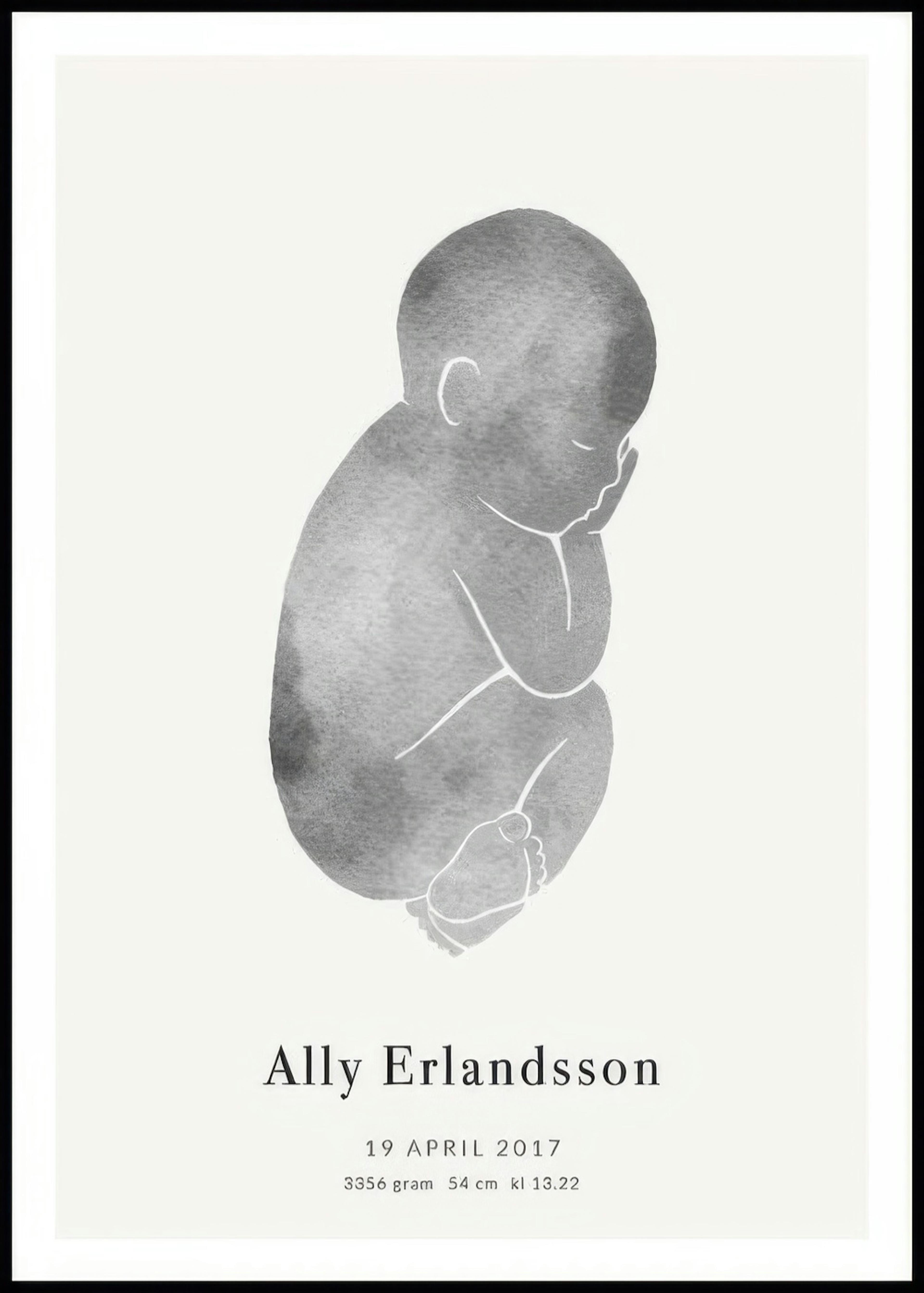 Bebis Grå Personlig Poster 0