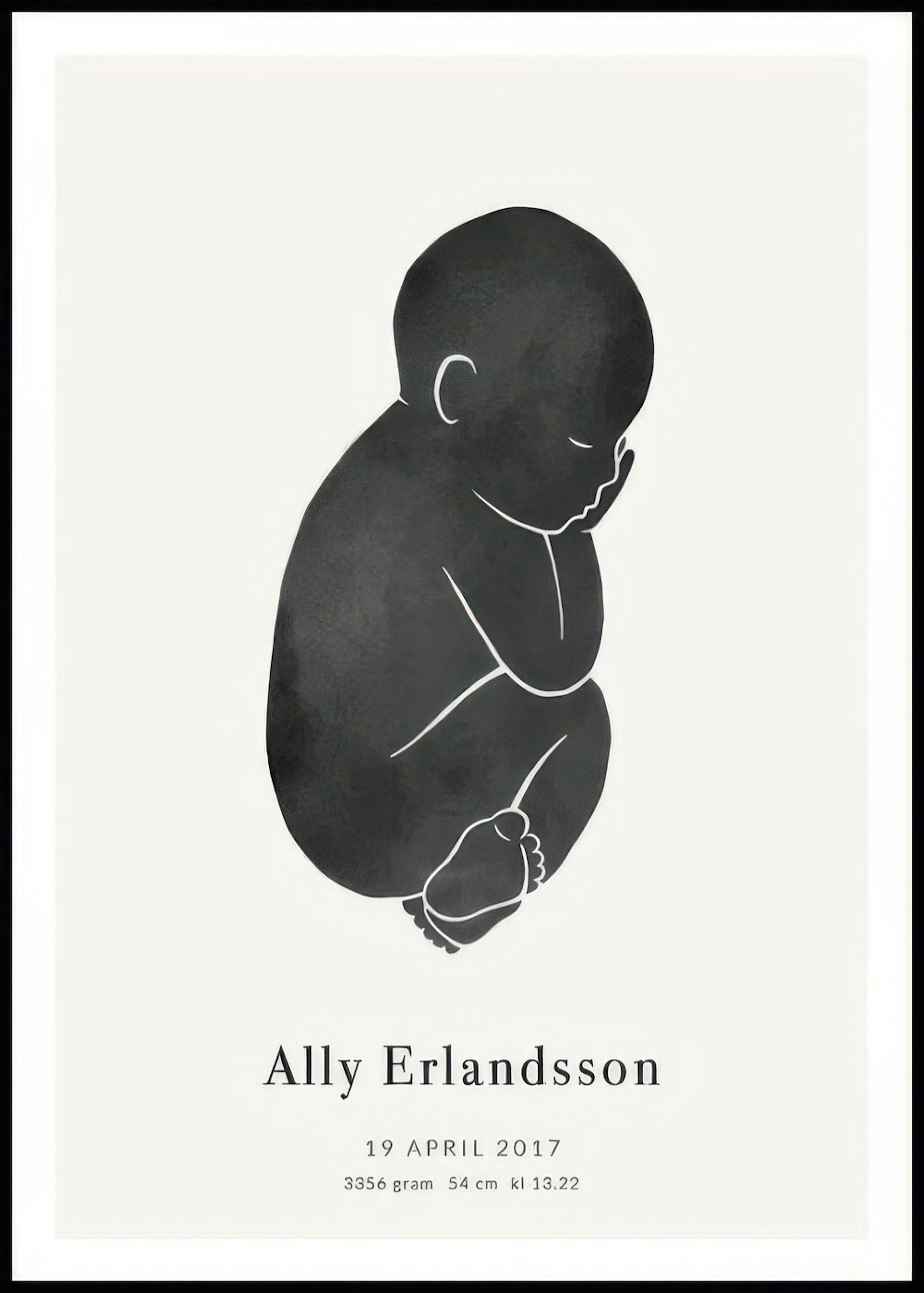 Bebis Svart Personlig Poster 0