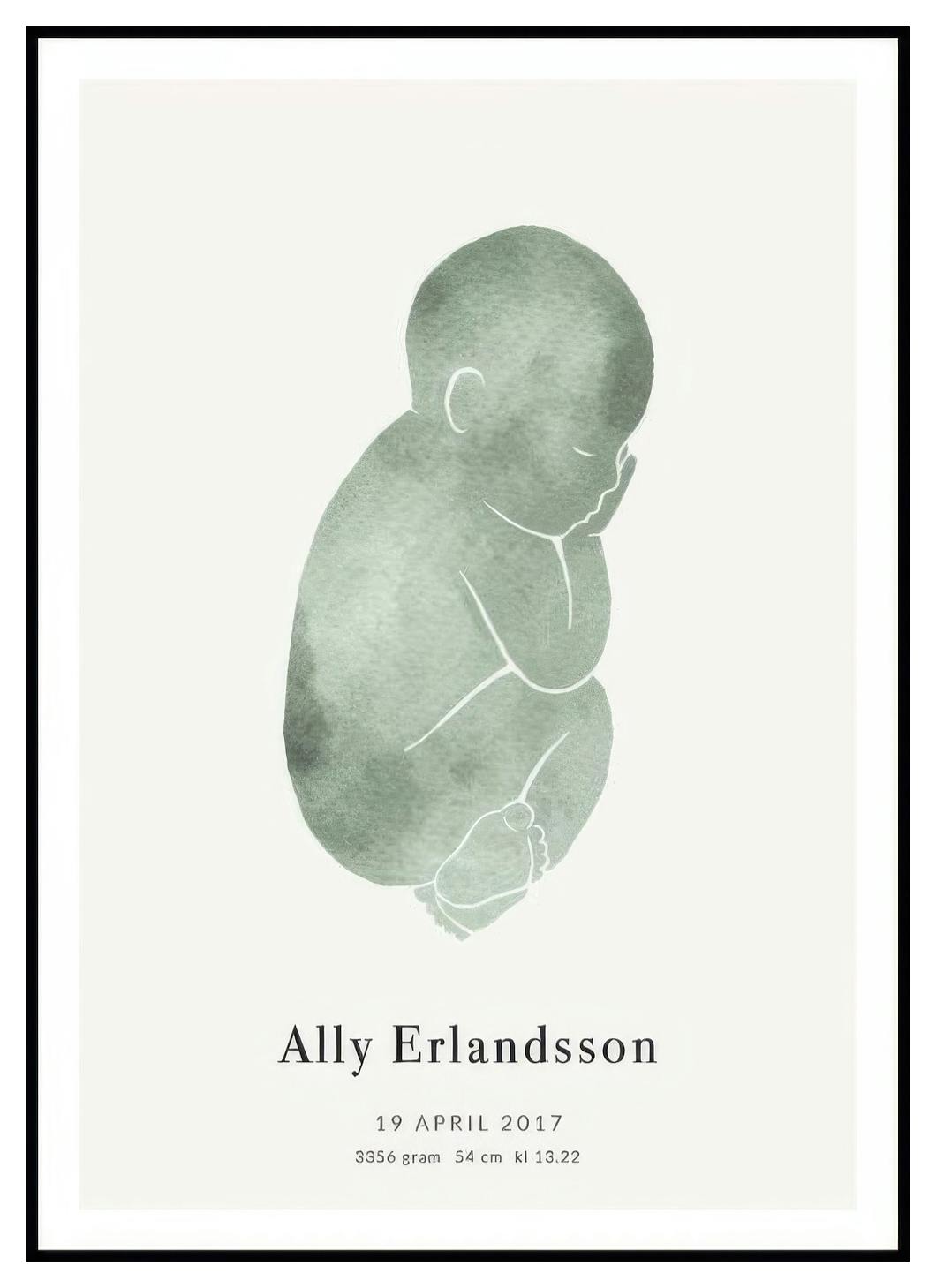 Verde baby poster personalizzato (50x70 cm) - Poster Store