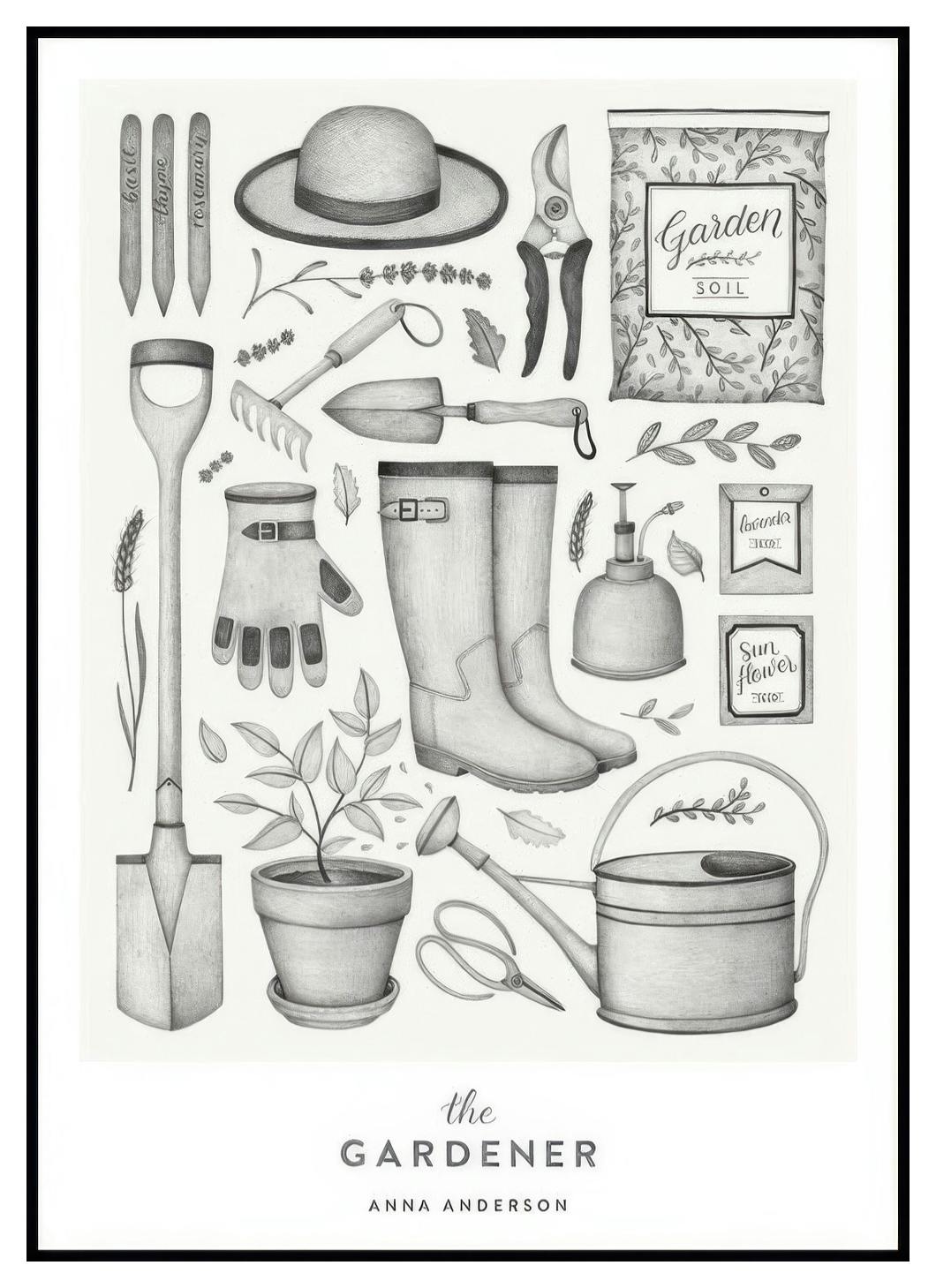 Le Jardinier Poster Personnalisé (50x70 cm) - Poster Store