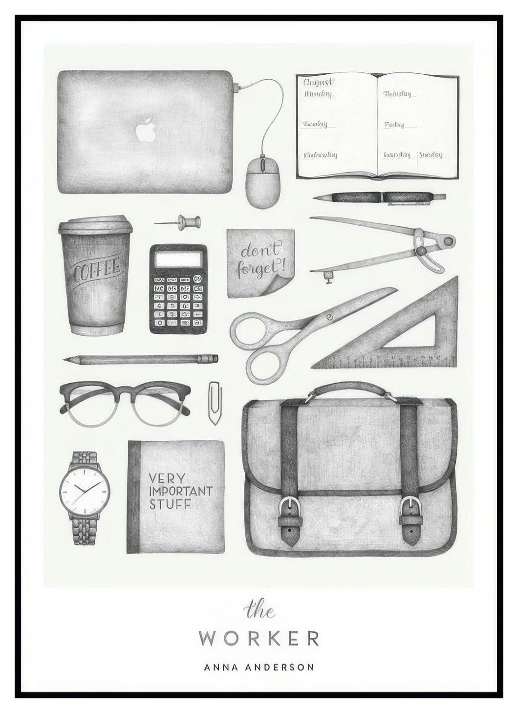 The Personality Worker personlig plakat (50x70 cm) - Poster Store