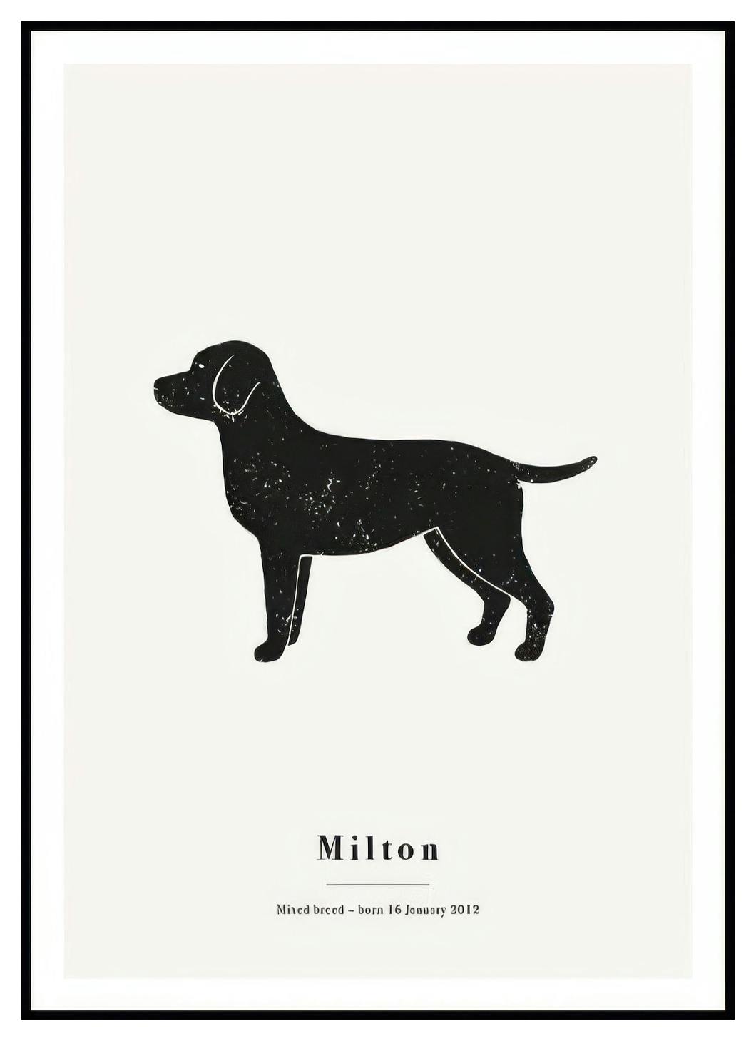 Mój zwierzak labrador Plakat Personalizowany (50x70 cm) - Poster Store