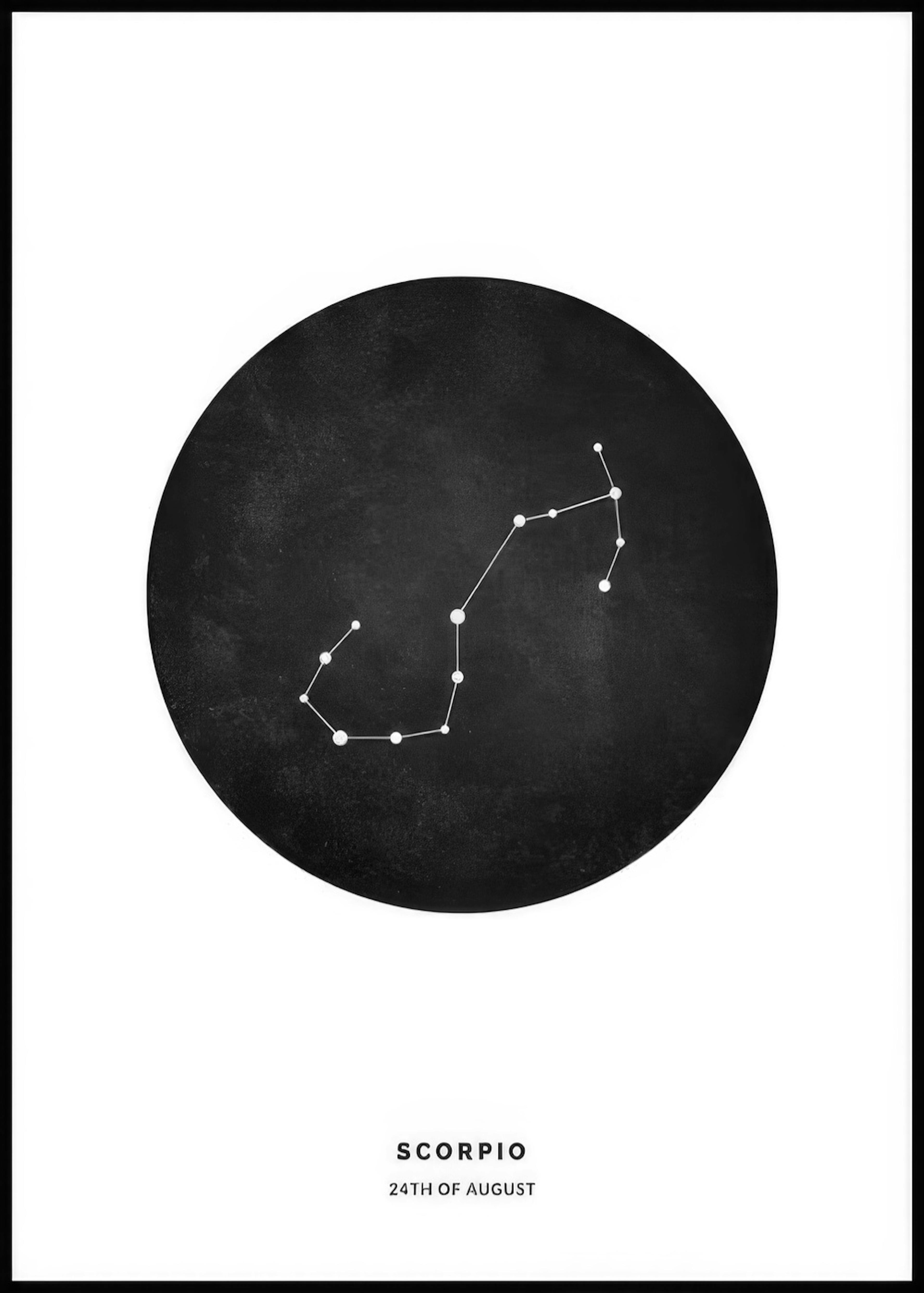 Star Sign Black Scorpio persoonlijke poster 0