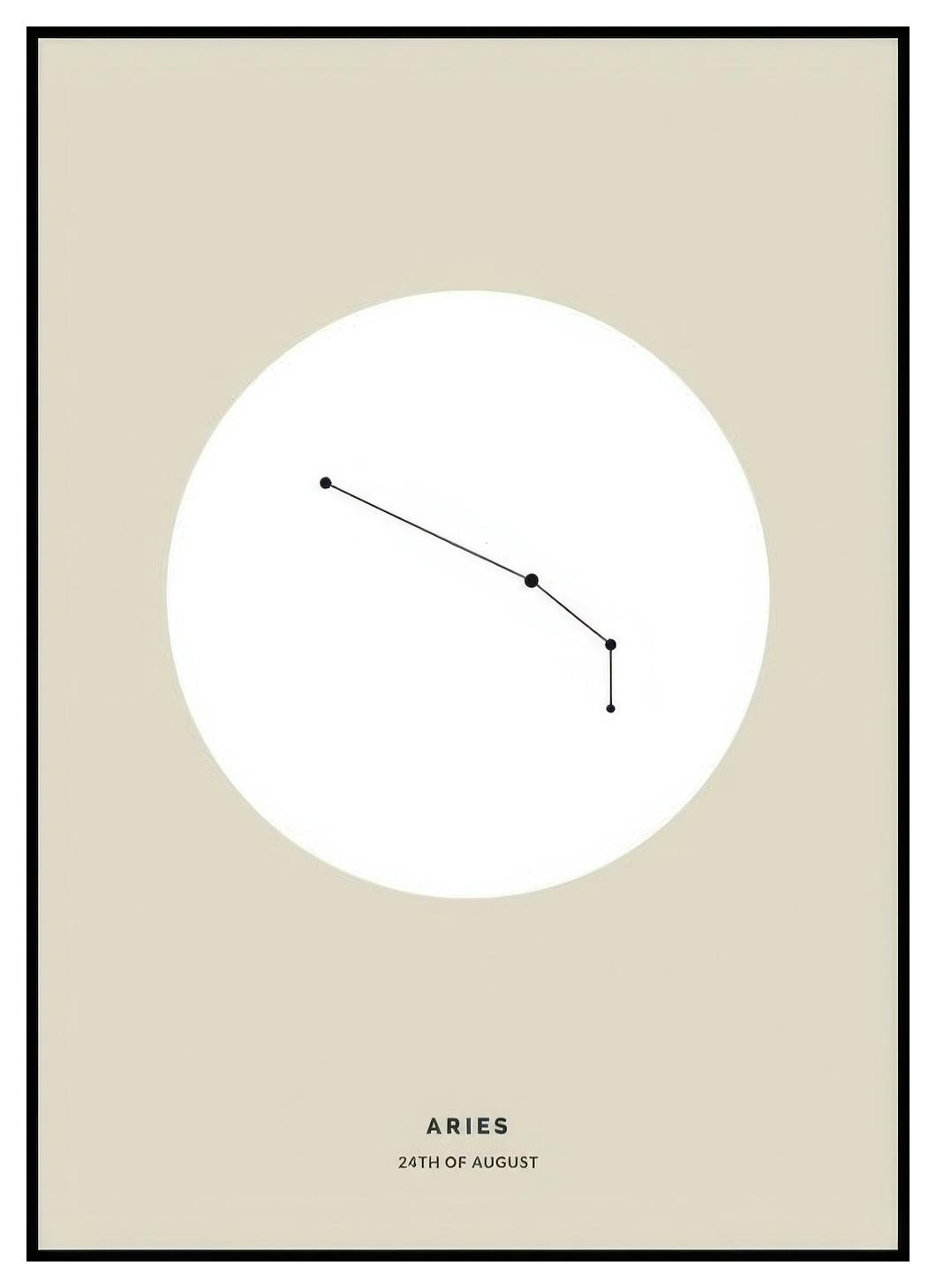 Stjärntecken Beige Vädur Personlig Poster (30x40 cm) - Poster Store