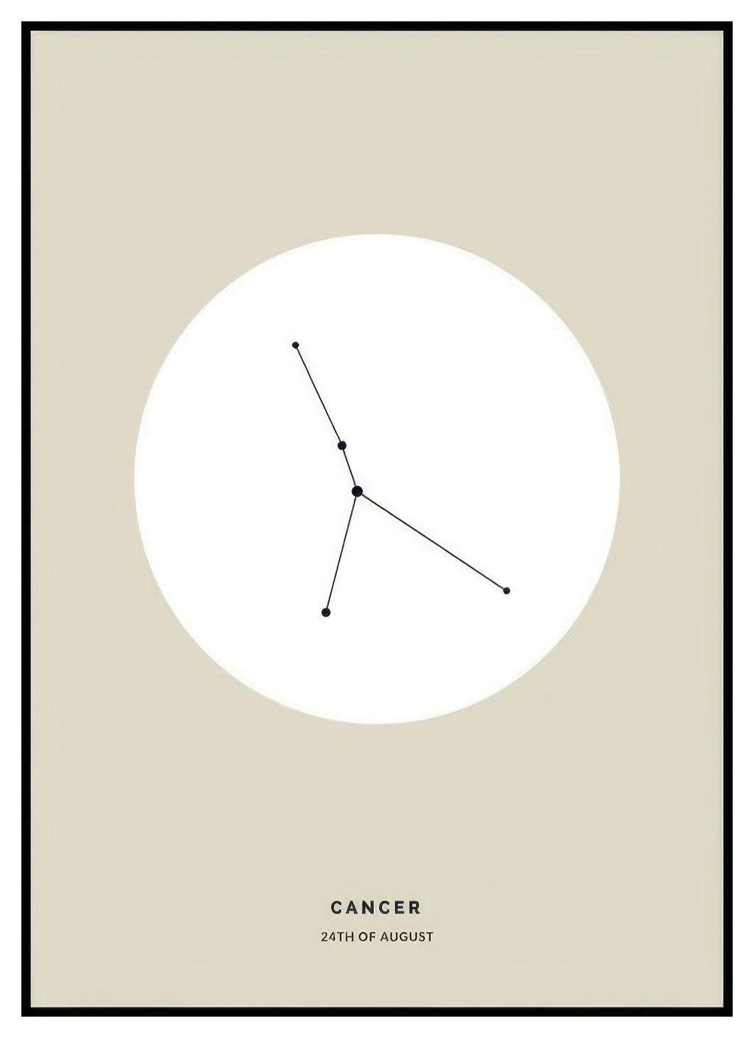 Star Sign Beige Cancer persoonlijke poster (50x70 cm) - Poster Store