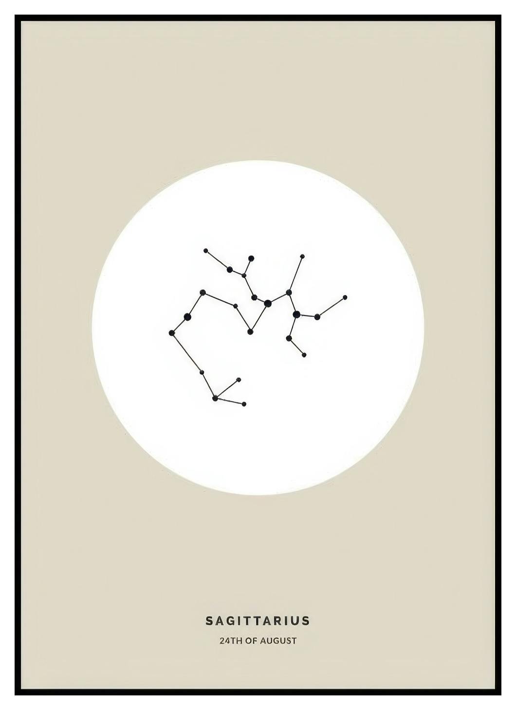 Sternzeichen Beige Schütze Personalisiert Poster (50x70 cm) - Poster Store