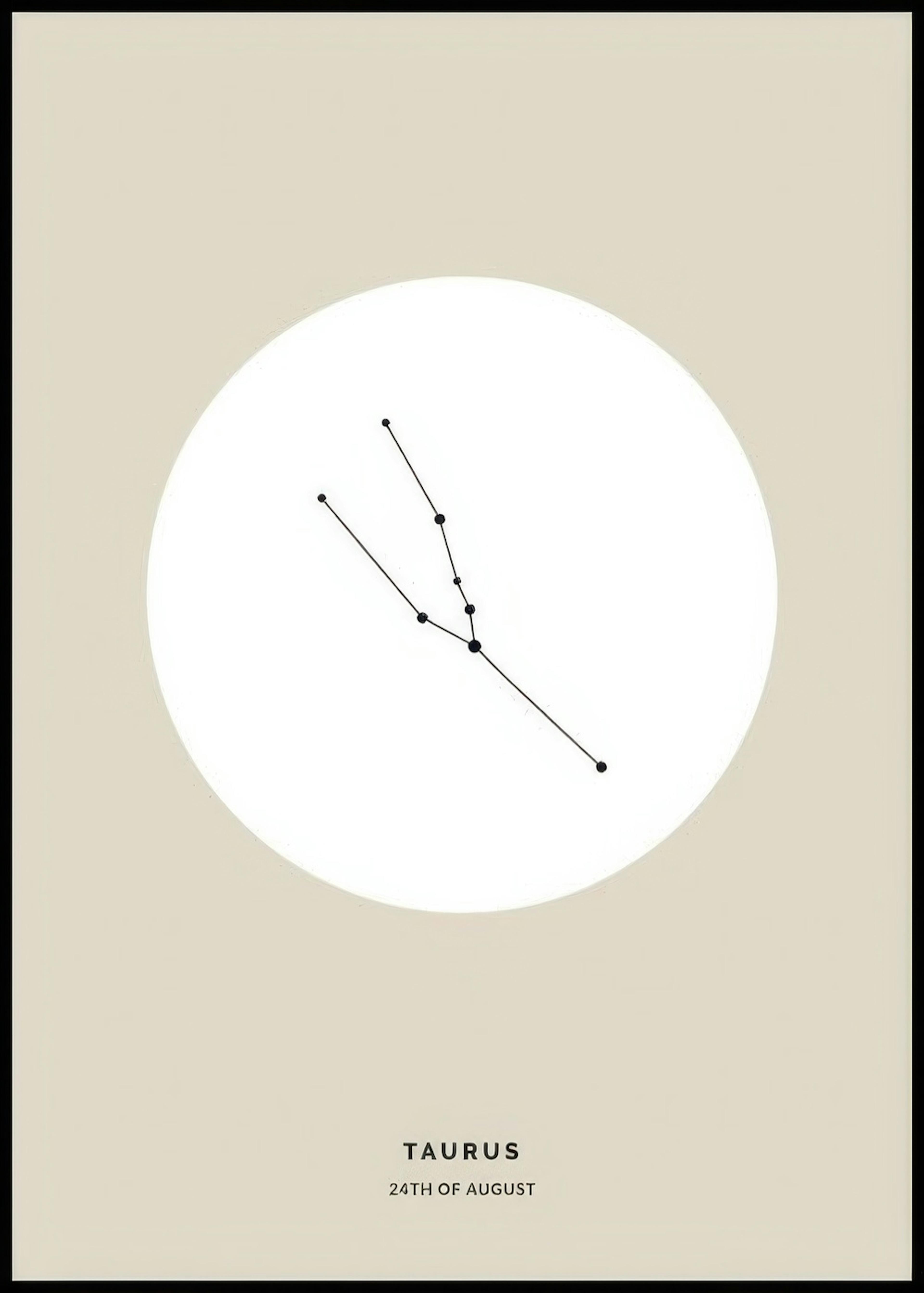 Signo Tauro en beige póster personal 0
