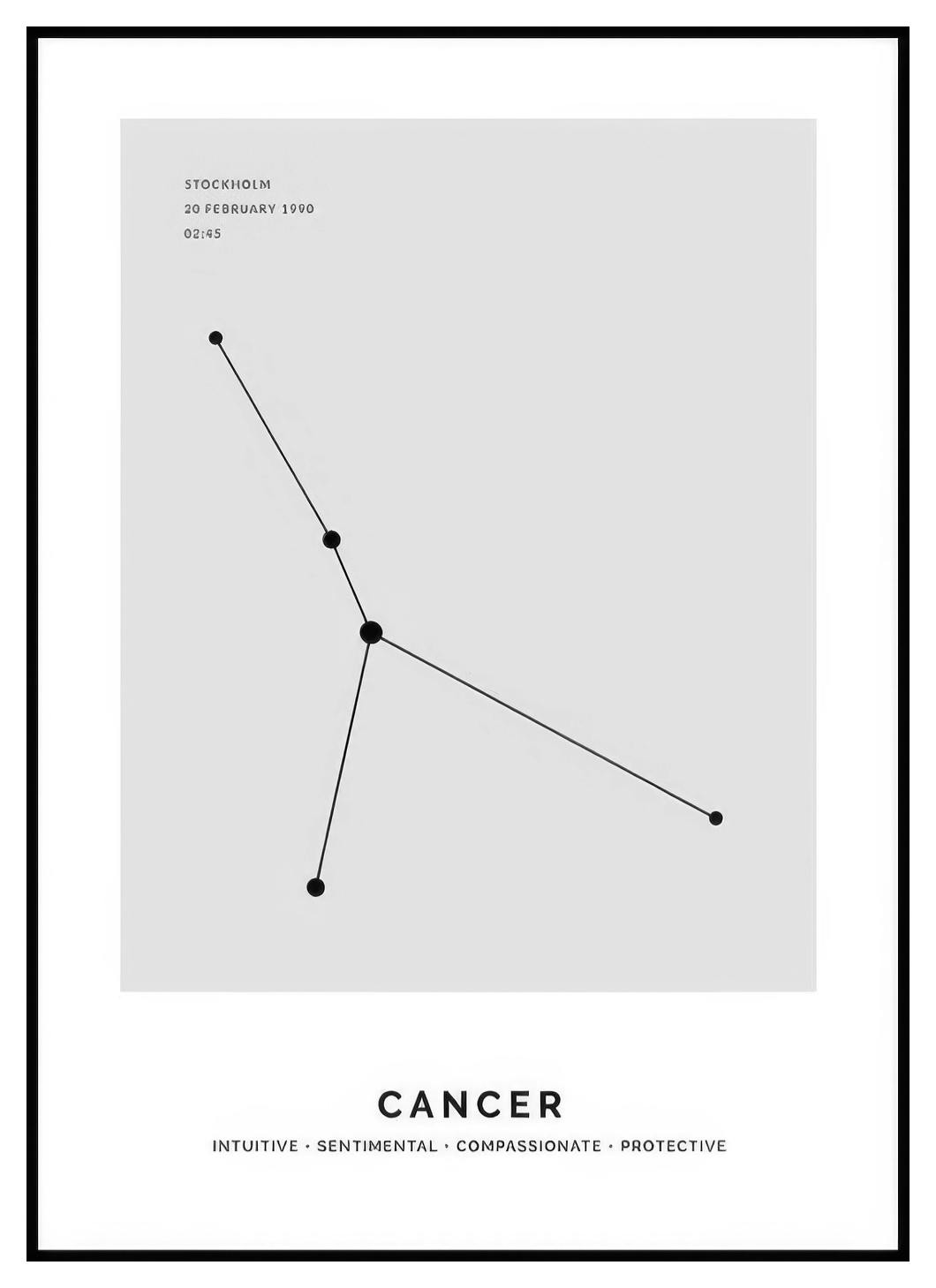 Constellation Grey Cancer Personal Poster (30x40 cm) - Poster Store