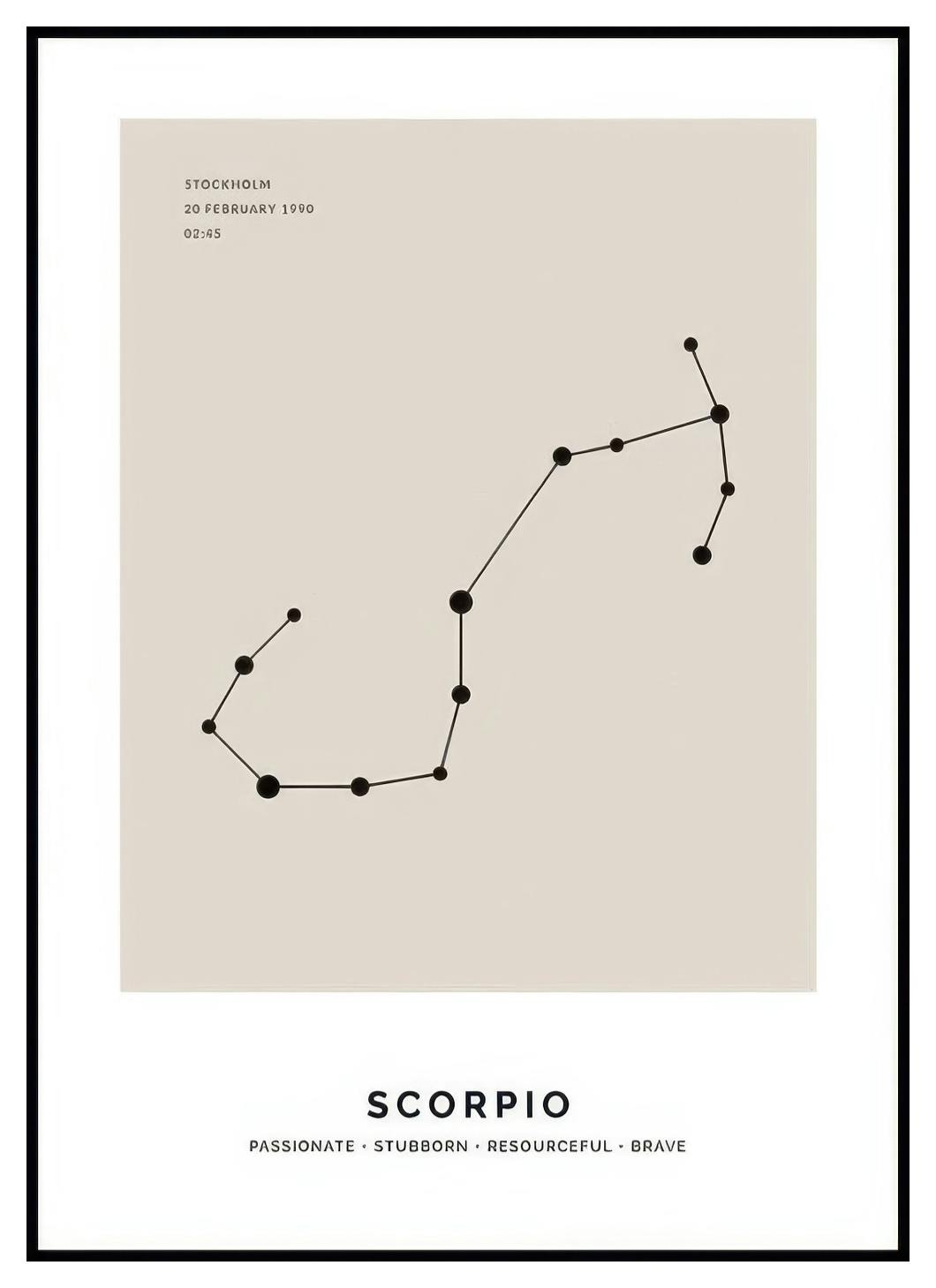 Constellation Beige Scorpio Personal Poster (50x70 cm) - Poster Store