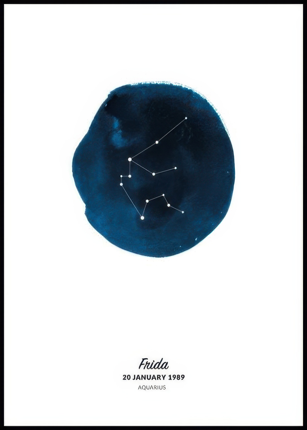 Signe du Zodiaque Verseau Affiche Personnalisée | Poster Store FR